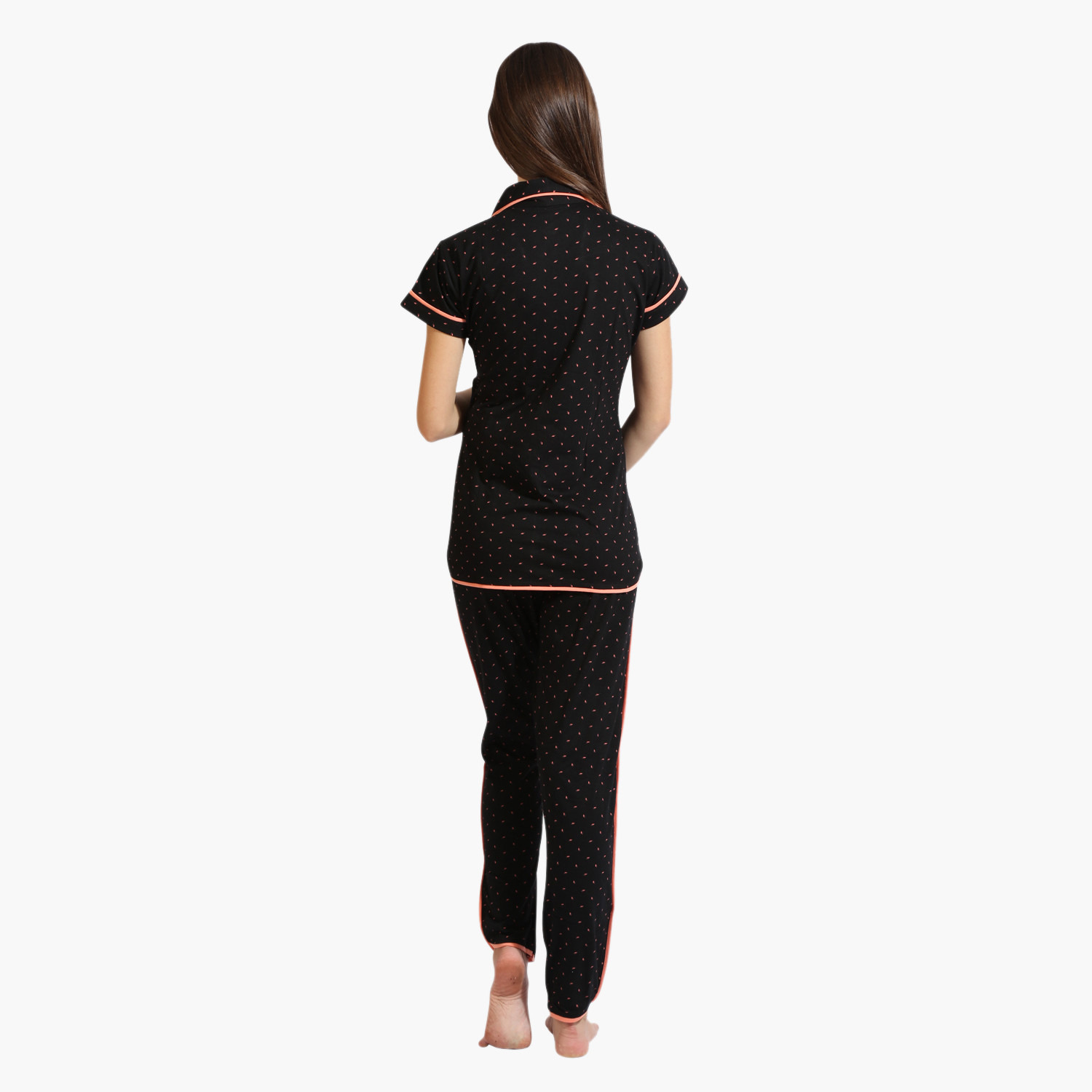 House of Napius Maternity Printed Short Sleeves Shirt and Pyjama Set-baby-maternalcare-maternitywear-image-2