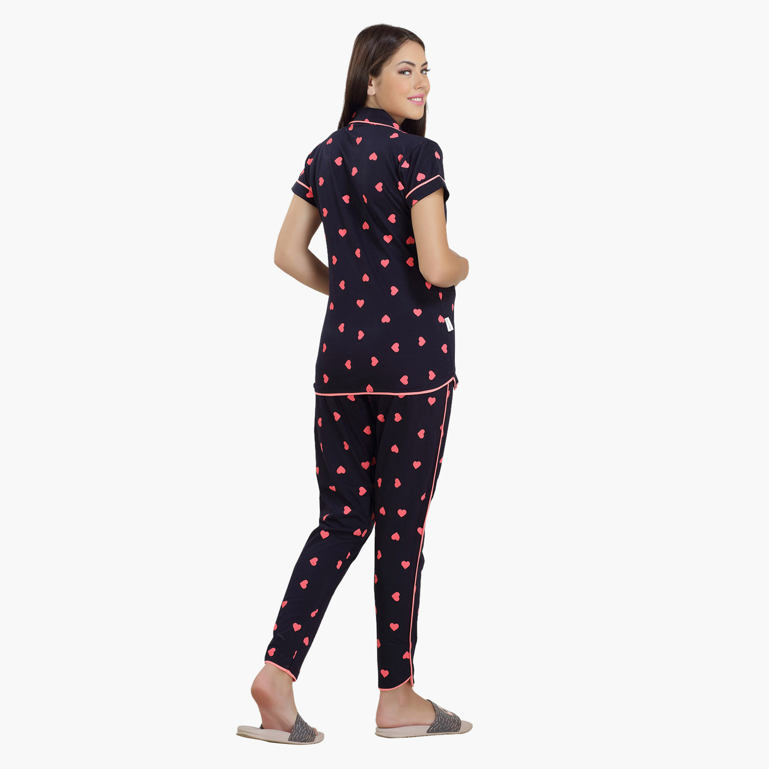 House of Napius Maternity Printed Shirt and Pyjama Set-baby-maternalcare-maternitywear-image-2
