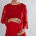 House of Napius Maternity Lace Detail Dress with Zip Closure-Dresses-thumbnail-3