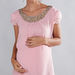 House of Napius Maternity Embellished Dress with High Low Hem-Dresses-thumbnail-3