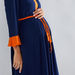 House of Napius Maternity Midi Dress with 3/4 Sleeves and Tie Ups-Dresses-thumbnail-3