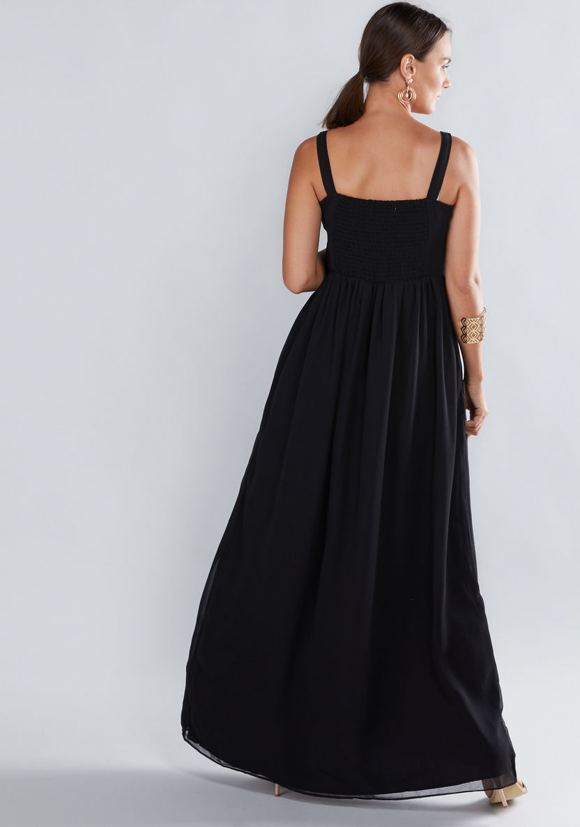 House of Napius Maternity Embroidered Maxi Dress-Twinning-image-1
