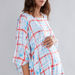 House of Napius Maternity Chequered Kaftan with Boat Neck-Dresses-thumbnail-3