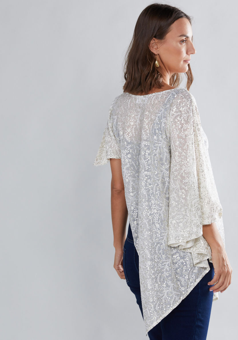 House of Napius Maternity Sequin Detail Poncho-Tops-image-1