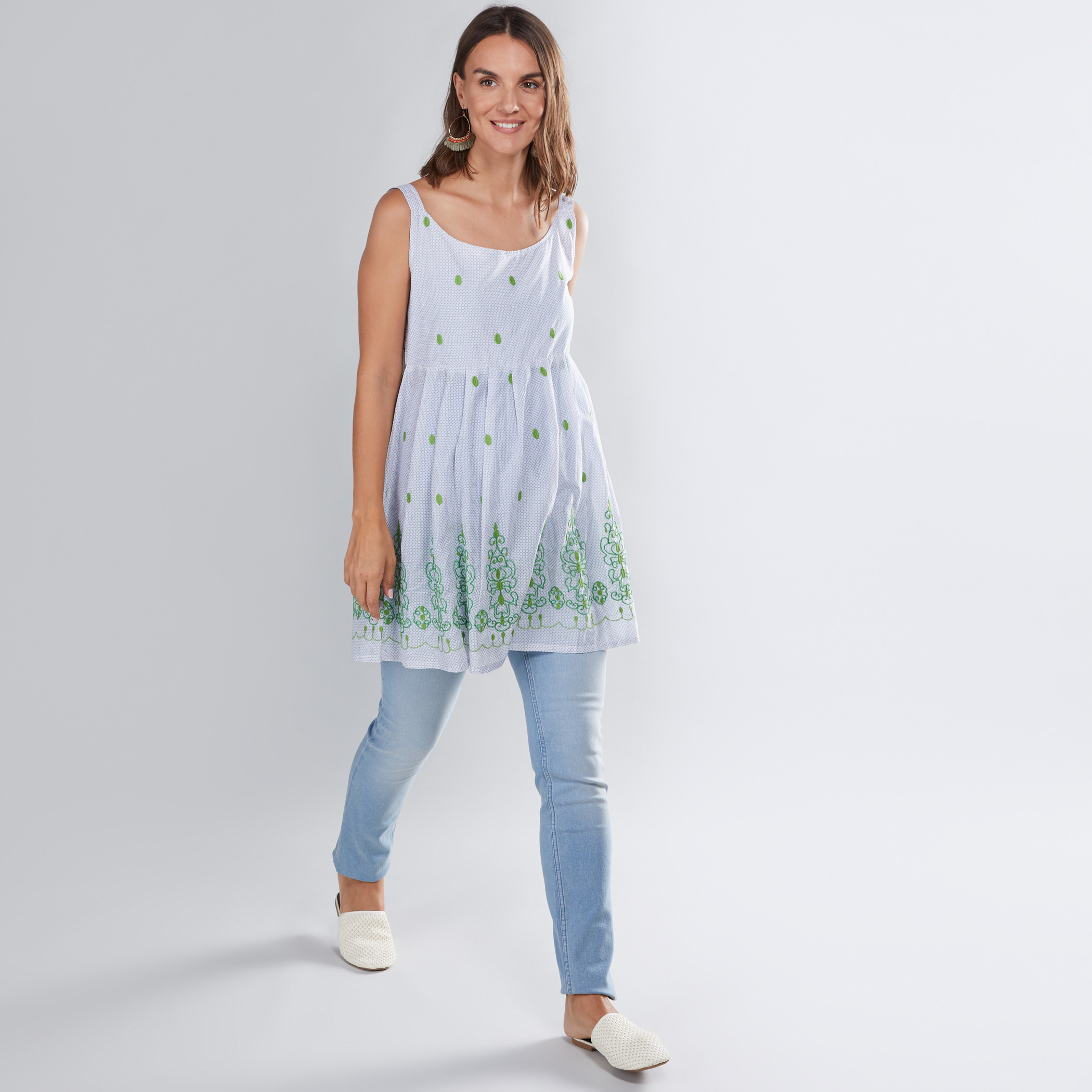 House of Napius Maternity Printed Sleeveless Tunic-baby-maternalcare-maternitywear-image-1