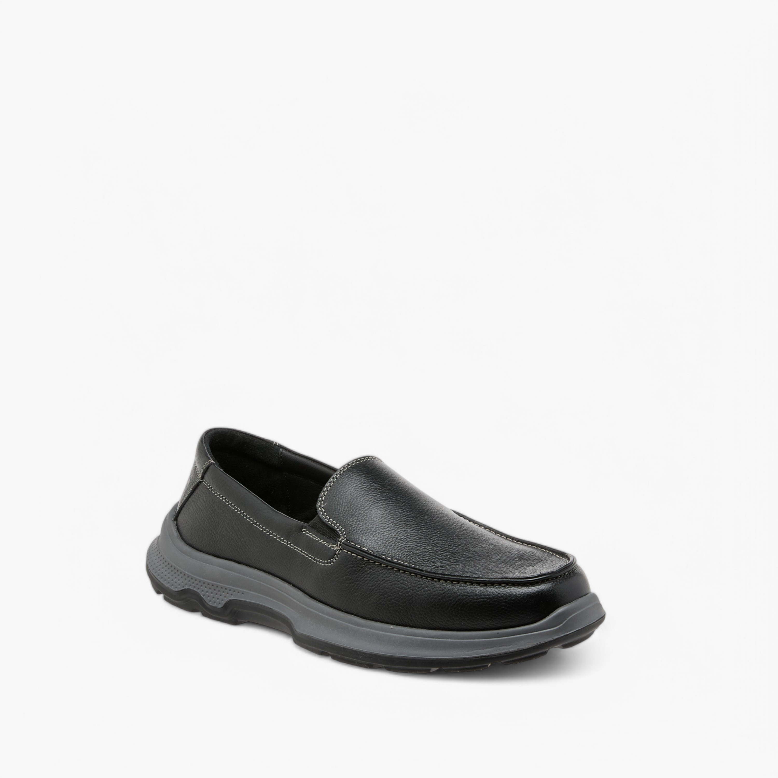 Duchini Men's Leather Textured Slip-On Moccasins-men-shoes-loafersandmoccasins-image-2