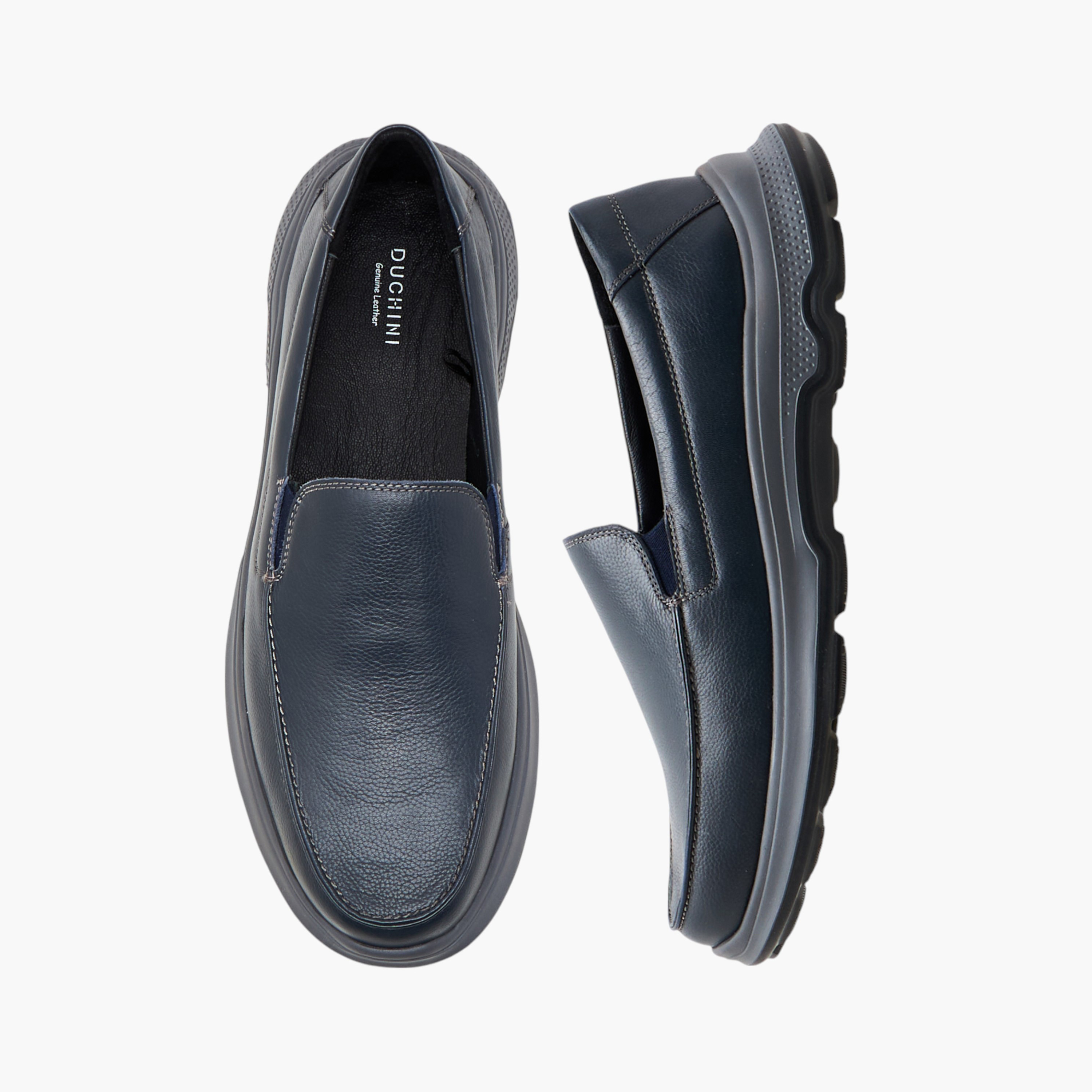 Duchini Men's Leather Textured Slip-On Moccasins-men-shoes-loafersandmoccasins-image-1