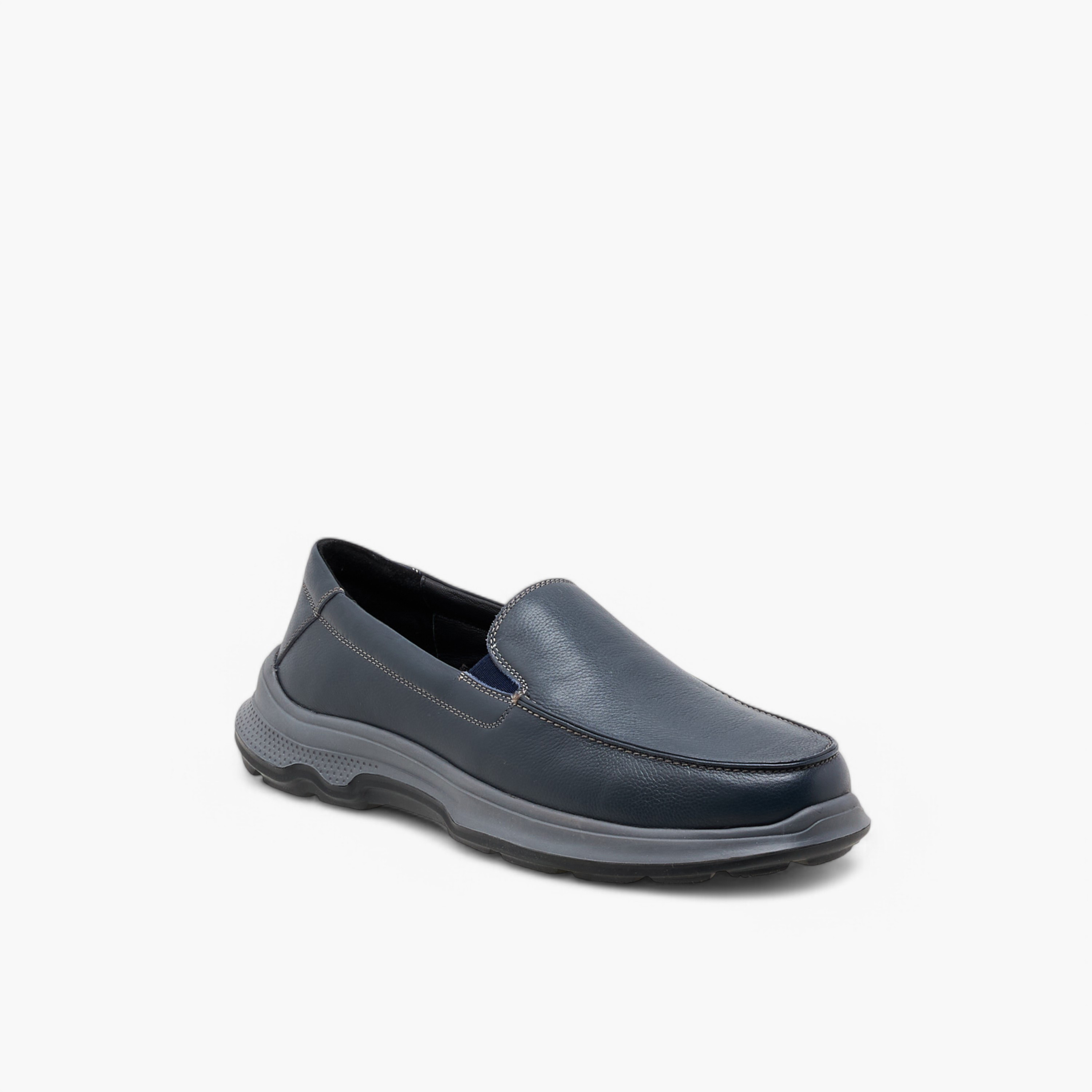 Duchini Men's Leather Textured Slip-On Moccasins-men-shoes-loafersandmoccasins-image-2