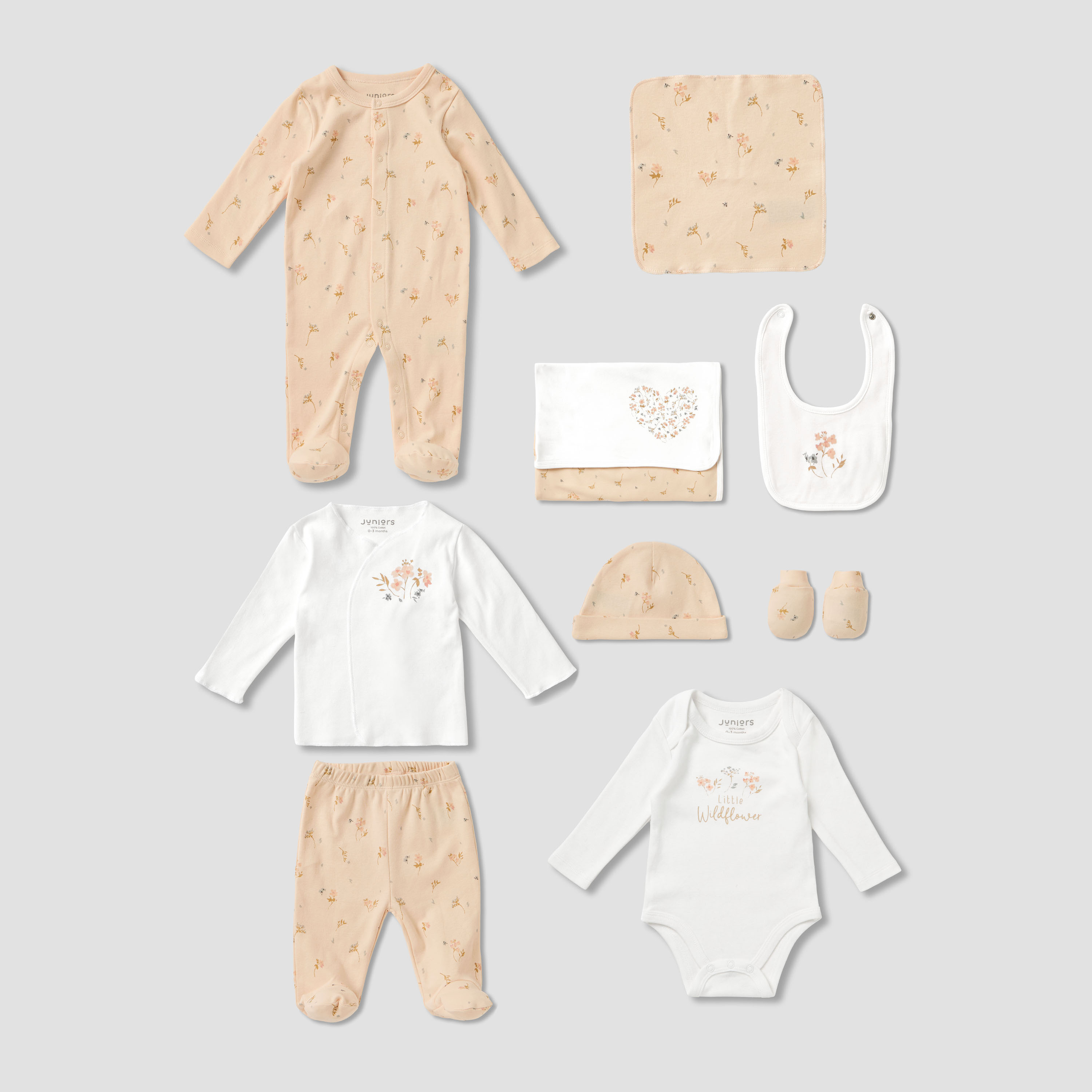 Pack of 9 Juniors Clothing Gift Set with Print-baby-girls-clothing-setsandcoords-image-2
