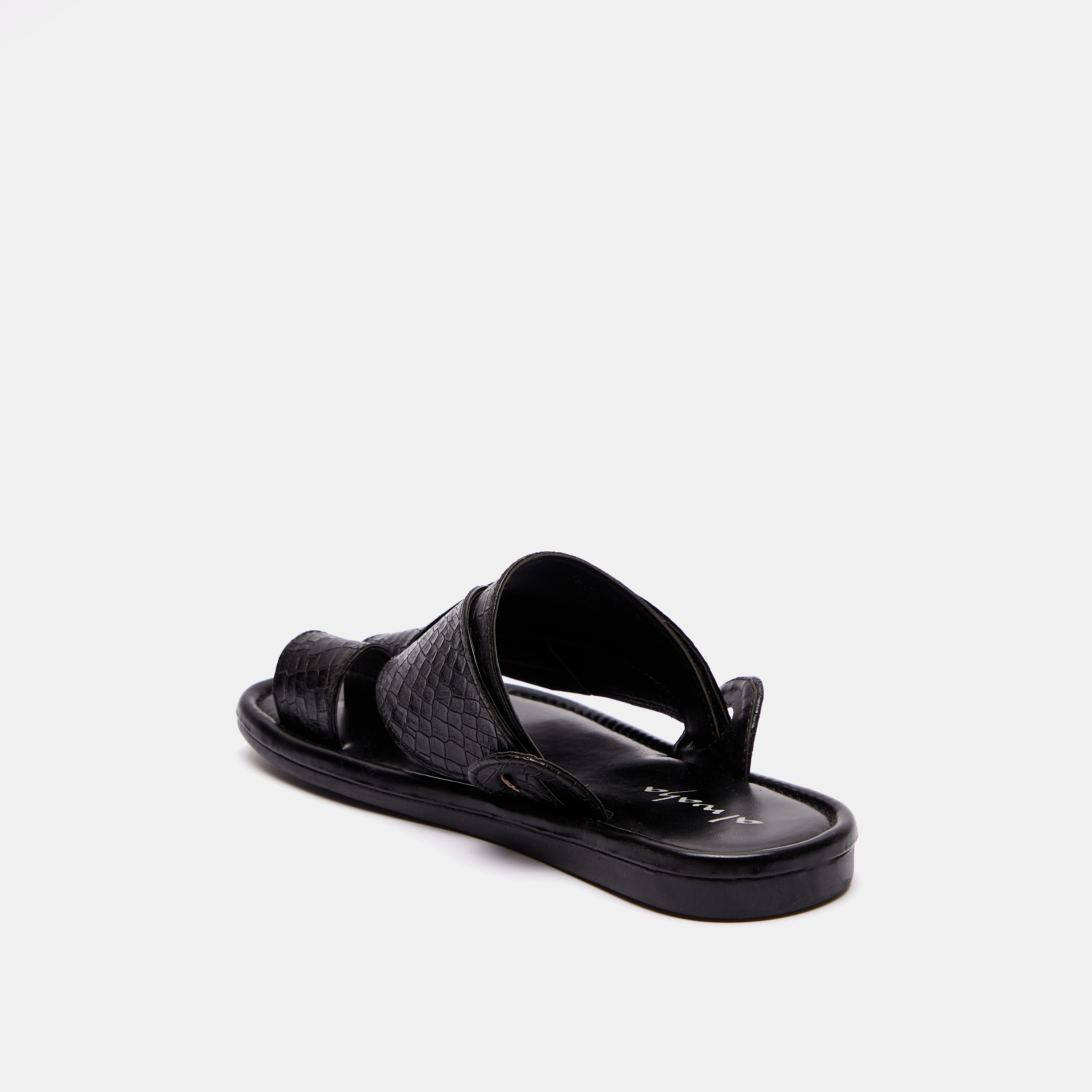 Buy Al Waha Textured Slip-On Arabic Sandals with Toe Ring Accent Online ...