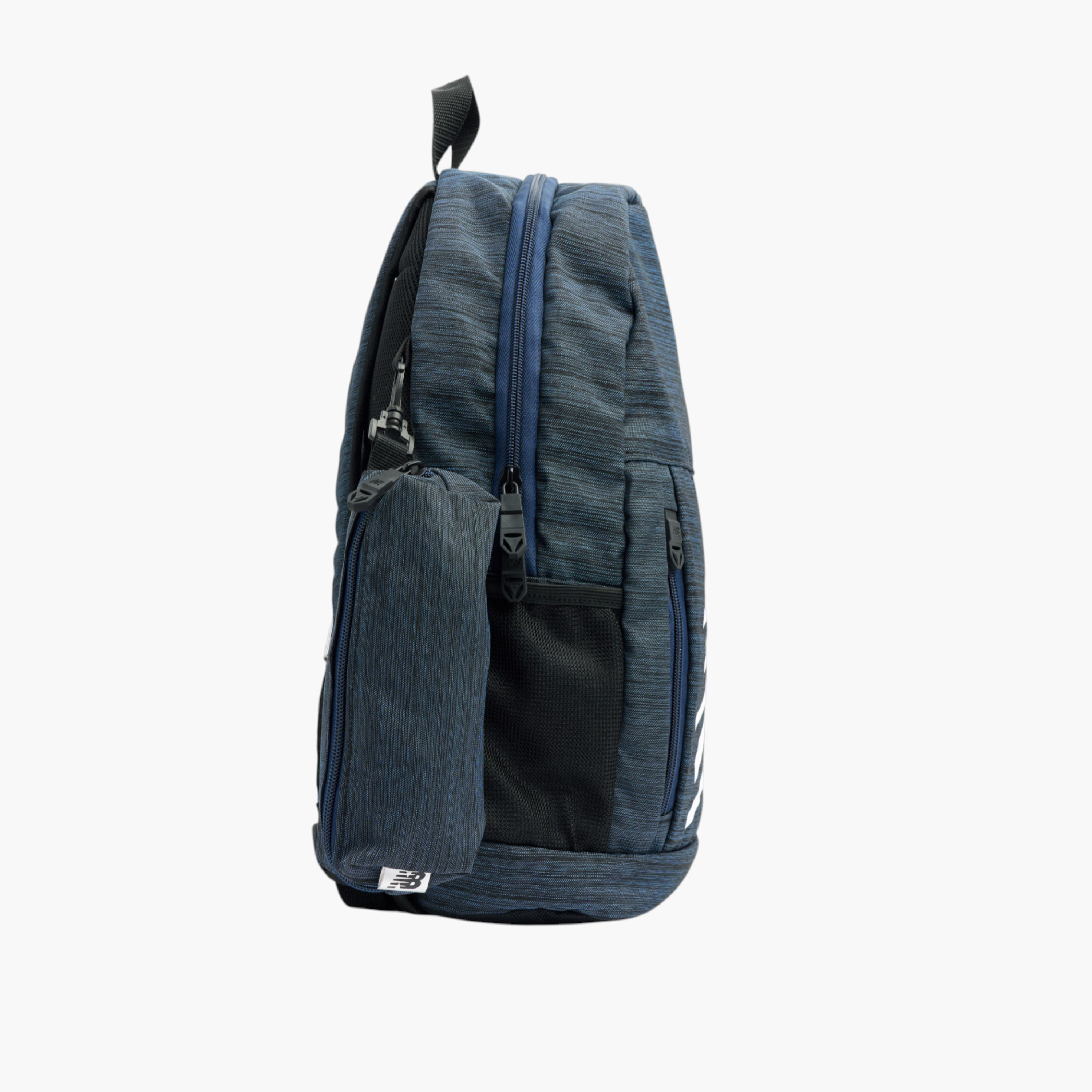 New Balance Logo Print School Backpack with Zip Closure and Pencil Pouch - 14x28x43 cms-school-bagsandbackpacks-backpacks-image-3