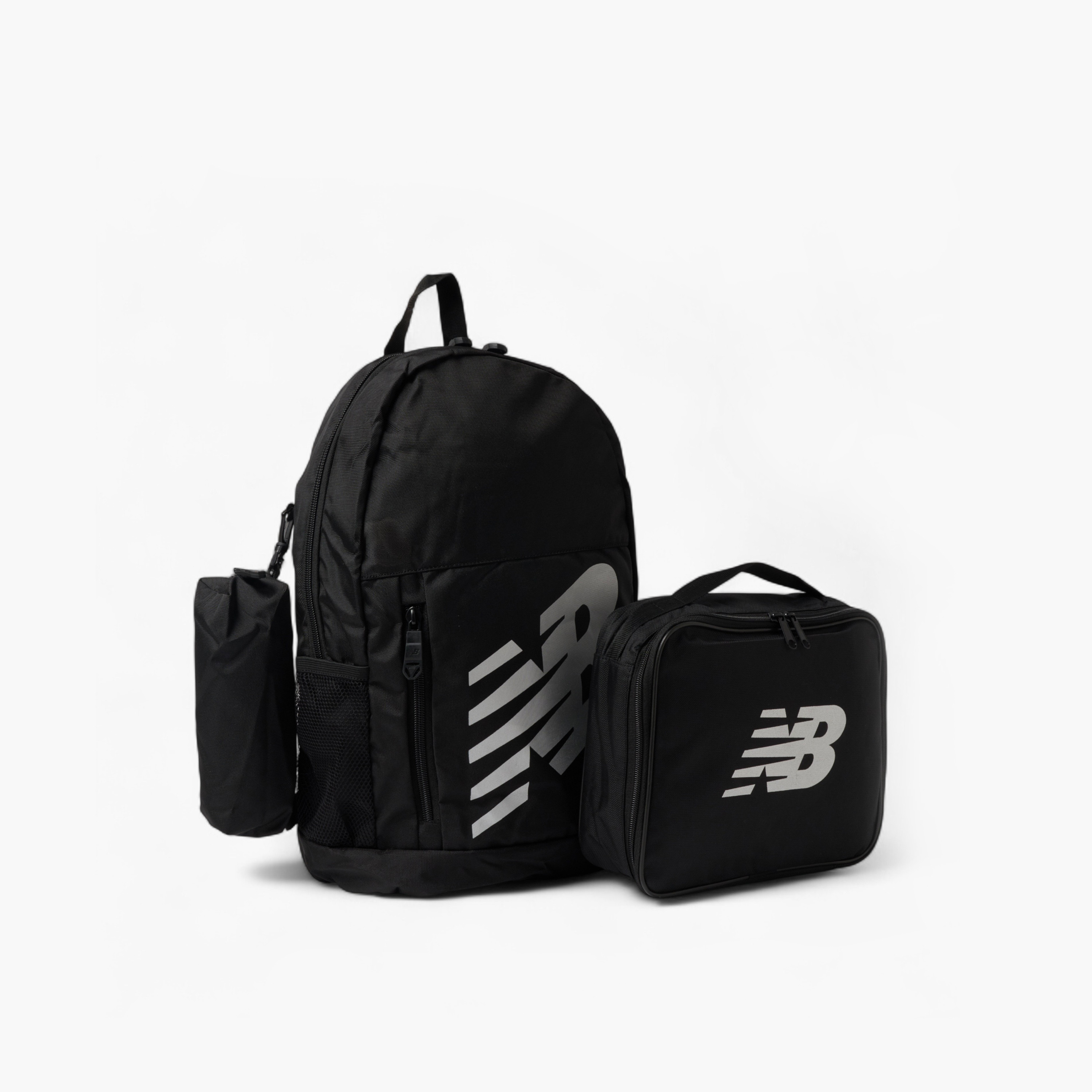 New Balance Logo Print Backpack with Lunch Bag and Pencil Pouch-school-bagsandbackpacks-sets-image-1