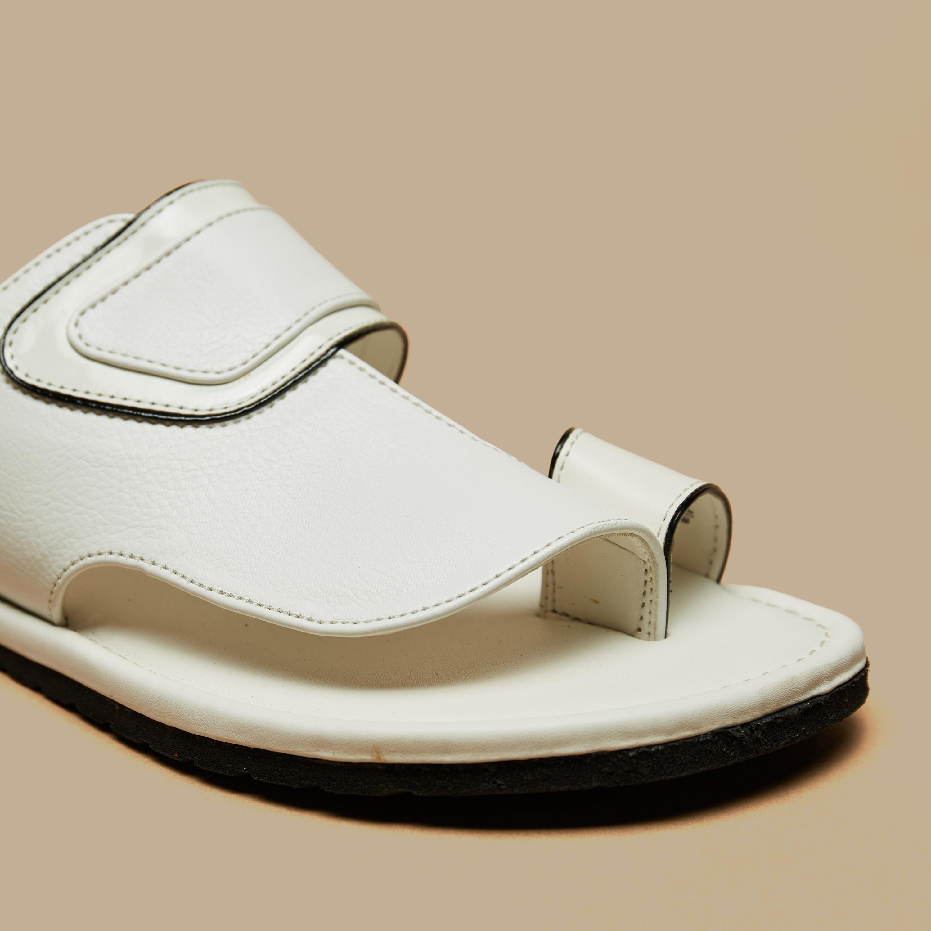 Solid Slip-On Arabic Sandals-boys-shoes-sandals-image-5