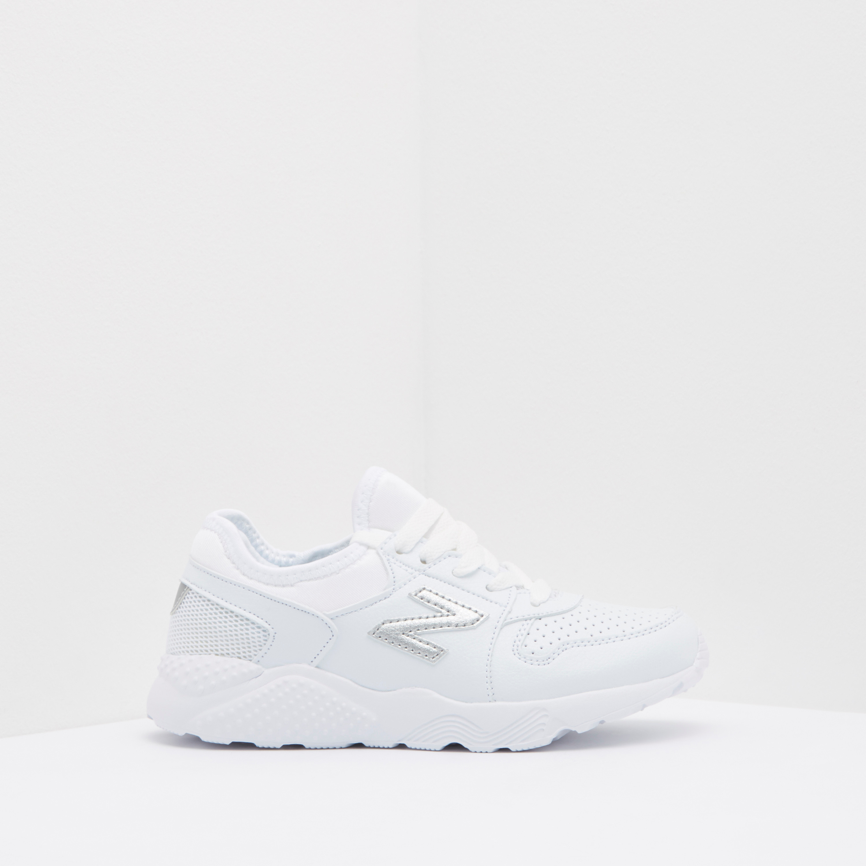 Girls Textured Stitch Detail Lace-Up Walking Shoes-girls-shoes-sneakers-image-1