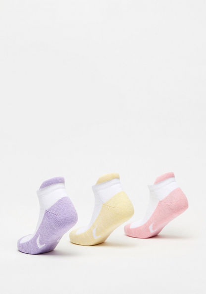 Dash Textured Ankle Length Socks - Set of 3-Girl%27s Socks & Tights-image-1