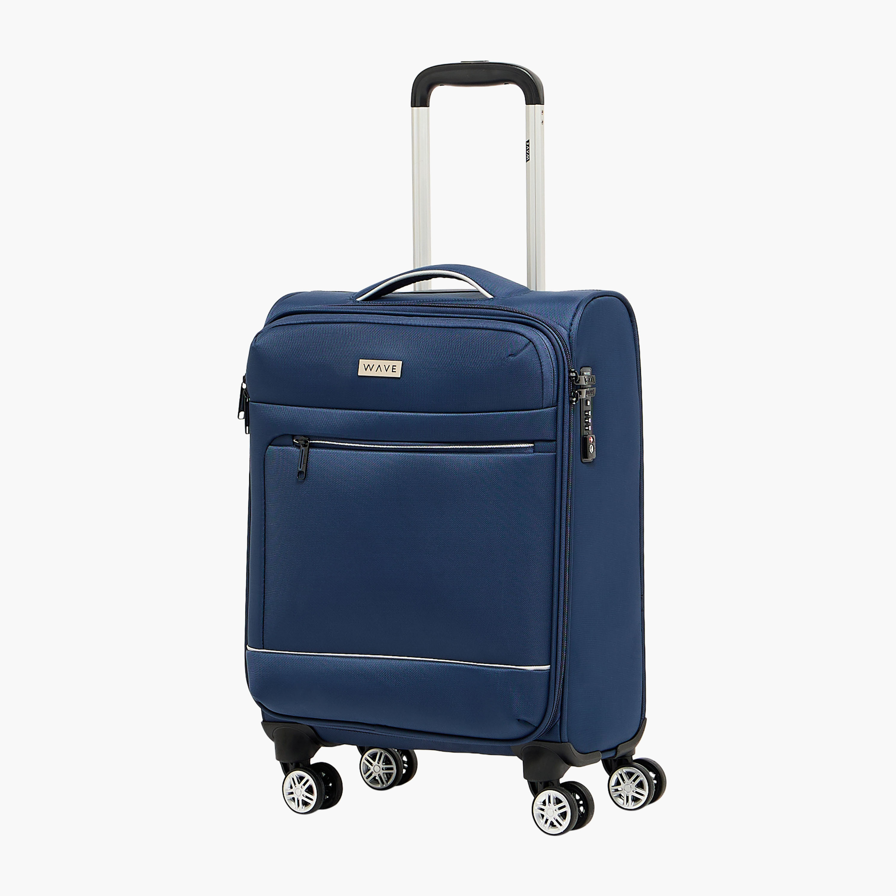 WAVE Solid Softcase Trolley Bag with Retractable Handle-travel-luggagesandbags-luggage-image-1