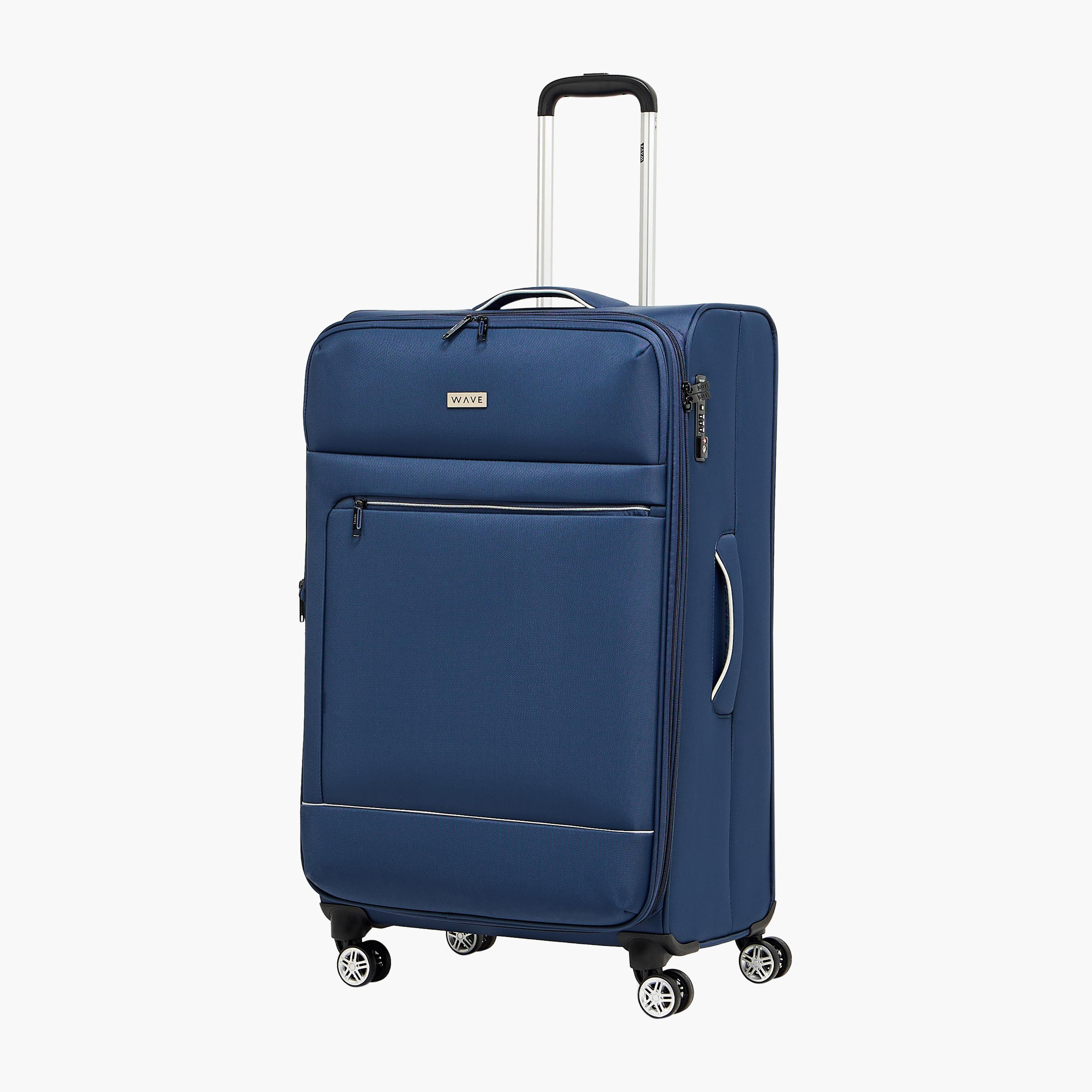 WAVE Solid Softcase Trolley Bag with Retractable Handle-travel-luggagesandbags-luggage-image-1