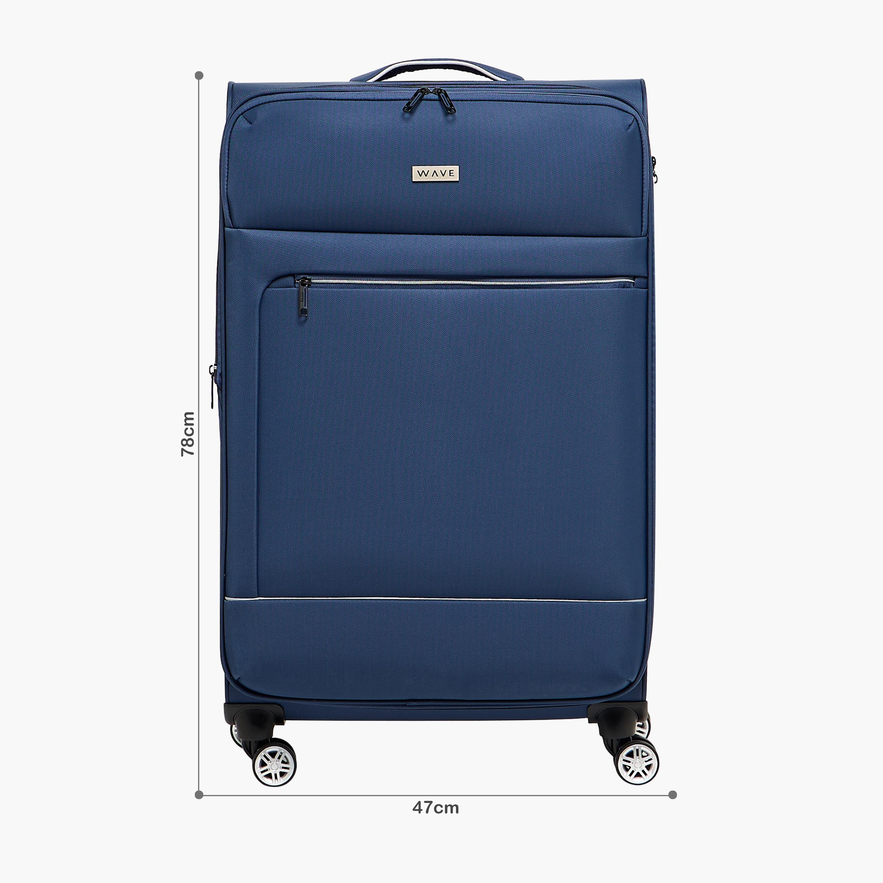 WAVE Solid Softcase Trolley Bag with Retractable Handle-travel-luggagesandbags-luggage-image-2
