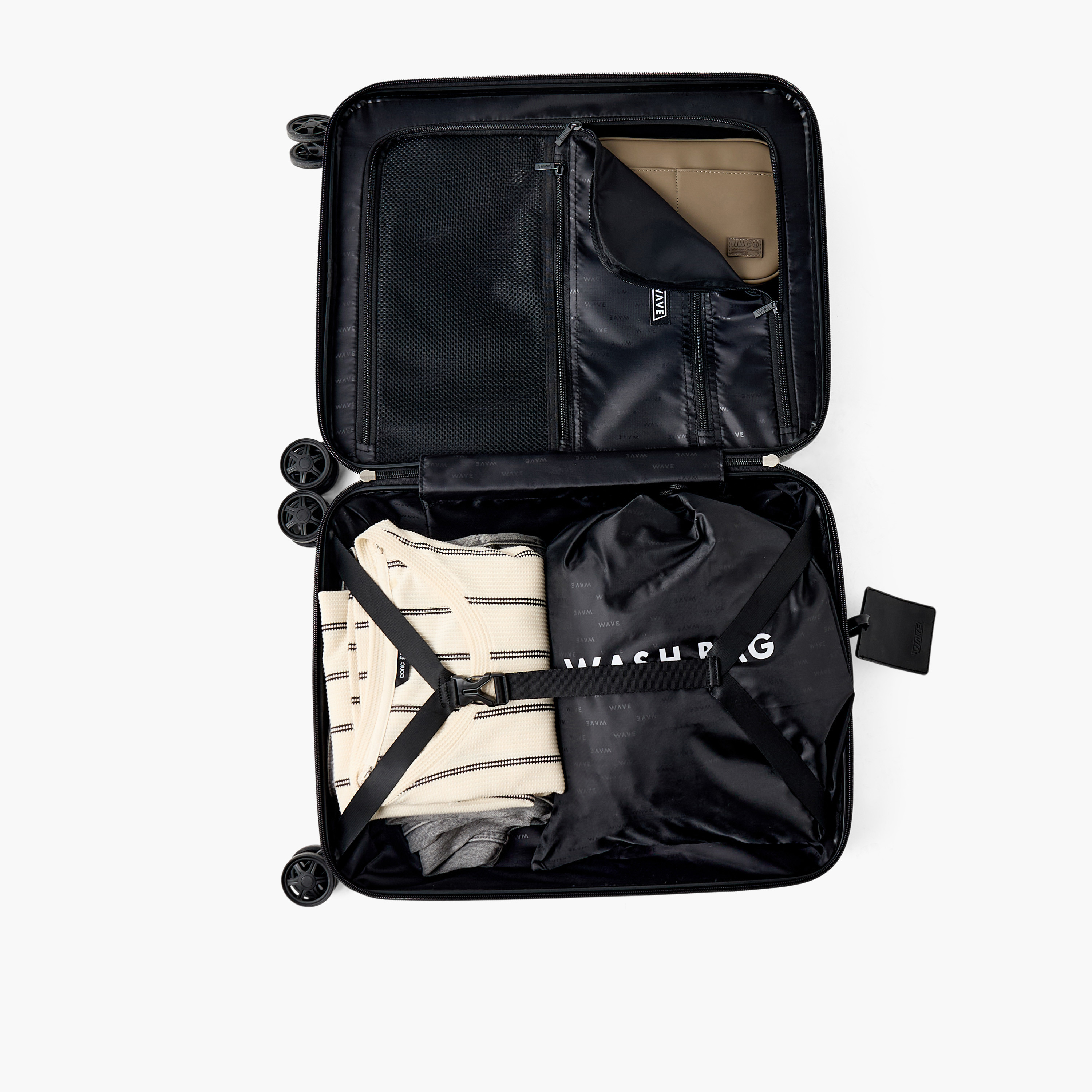 شنطة سفر ترولي صلبة بارزة الملمس بمقبض قابل للسحب من ويف - شنطة مقصورة 20 بوصة-travel-luggagesandbags-luggage-image-8