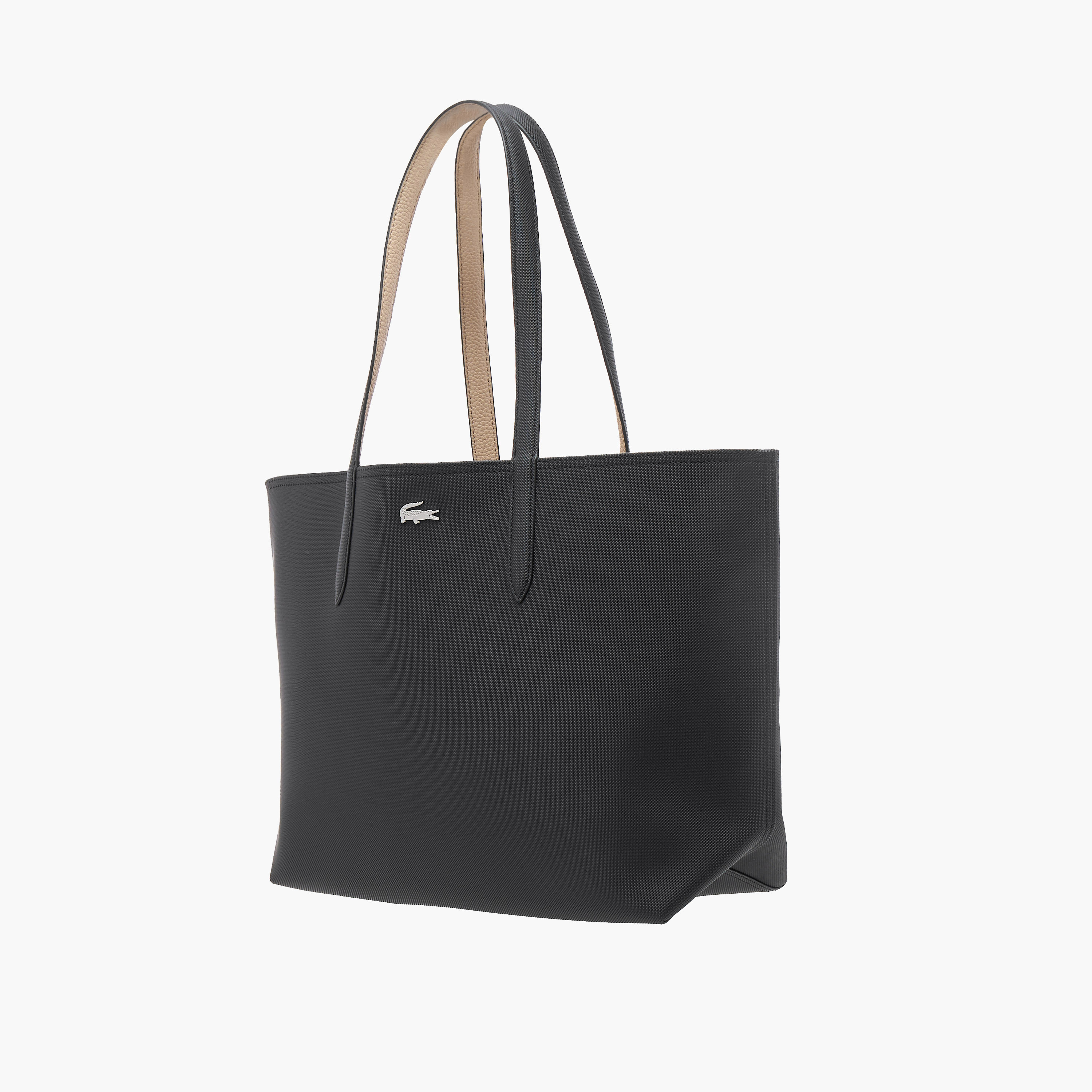 شنطة توتي سادة بمقابض مزدوجة مع شنطة صغيرة من لاكوست-women-bagsandwallets-handbags-image-2