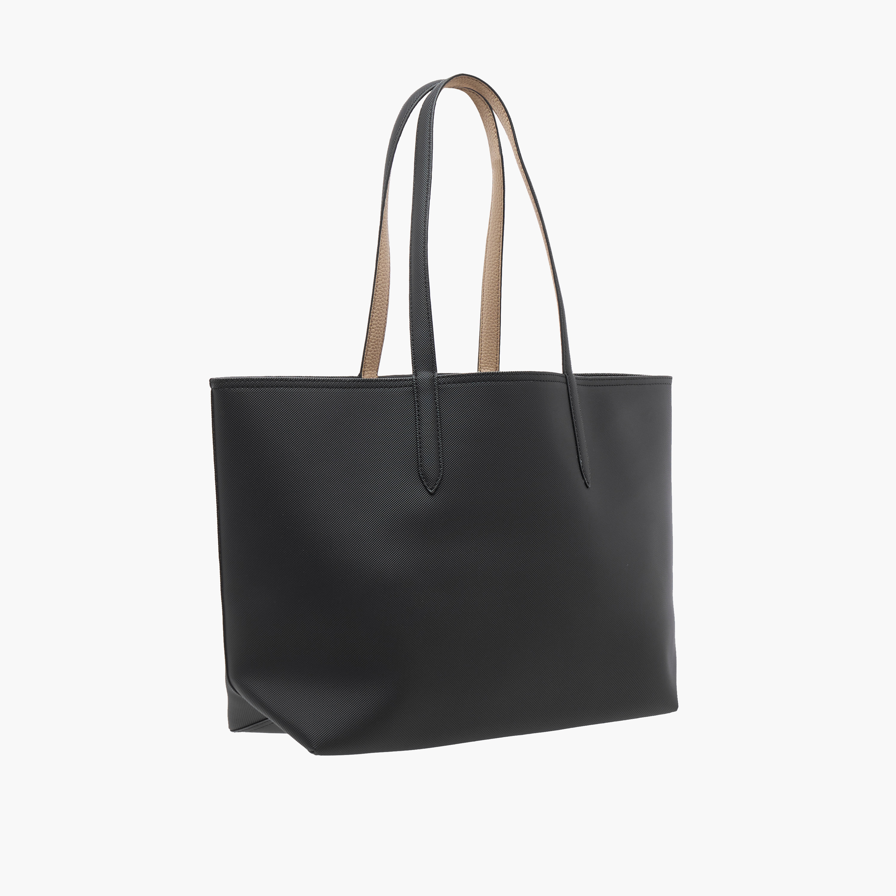 شنطة توتي سادة بمقابض مزدوجة مع شنطة صغيرة من لاكوست-women-bagsandwallets-handbags-image-3