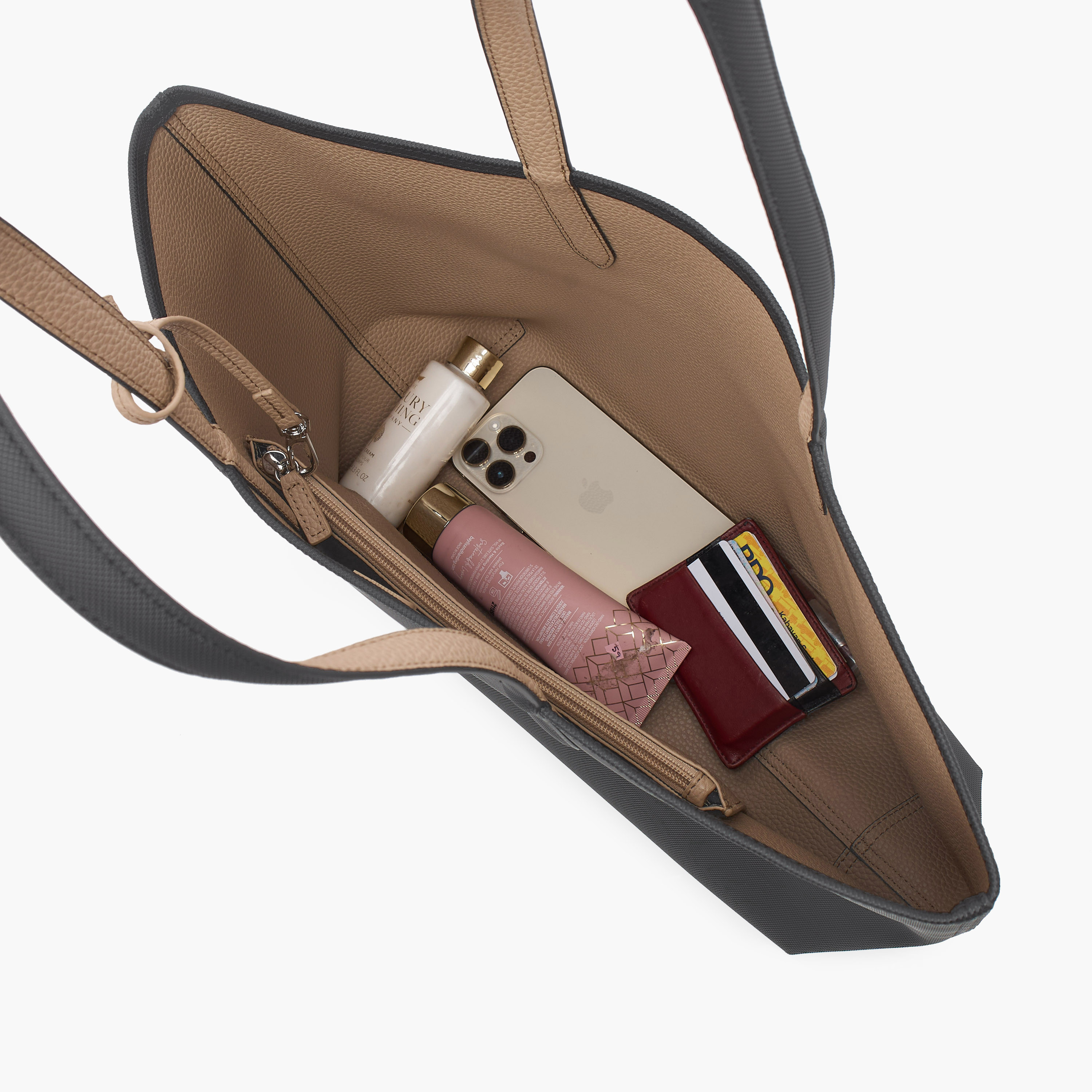 شنطة توتي سادة بمقابض مزدوجة مع شنطة صغيرة من لاكوست-women-bagsandwallets-handbags-image-8