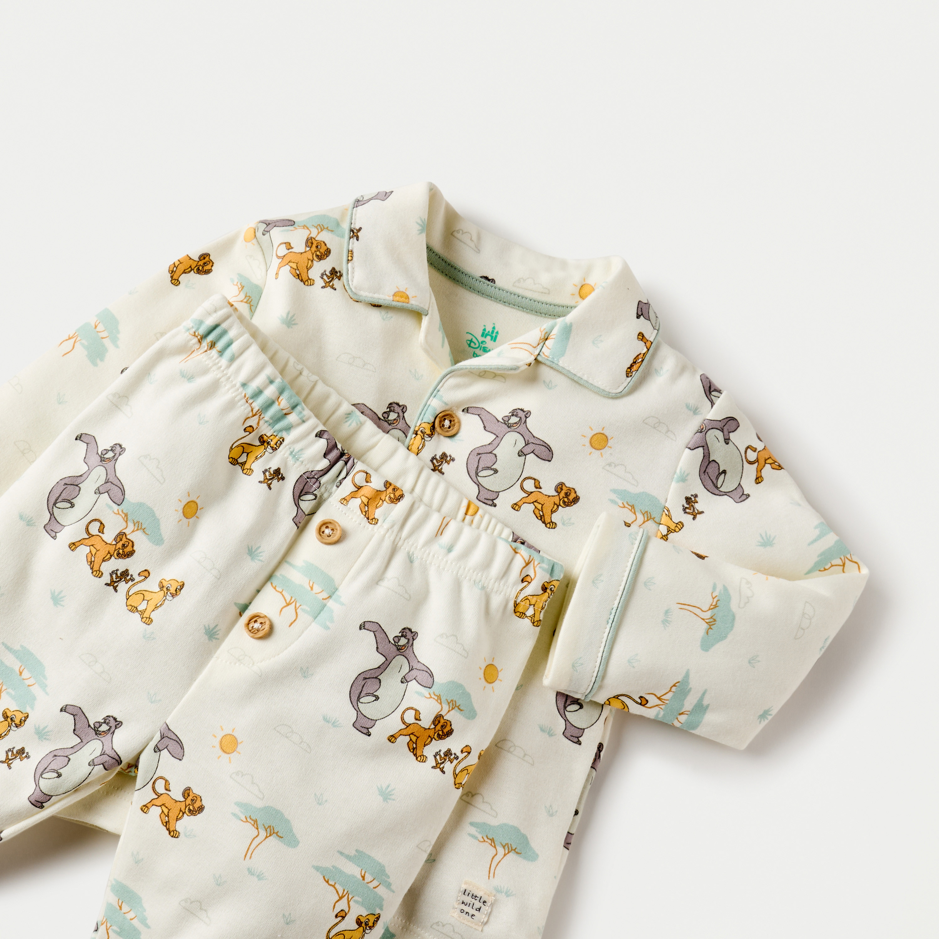 Disney Lion King Print Shirt and Pyjama Set-baby-boys-clothing-nightwear-pyjamasets-image-4