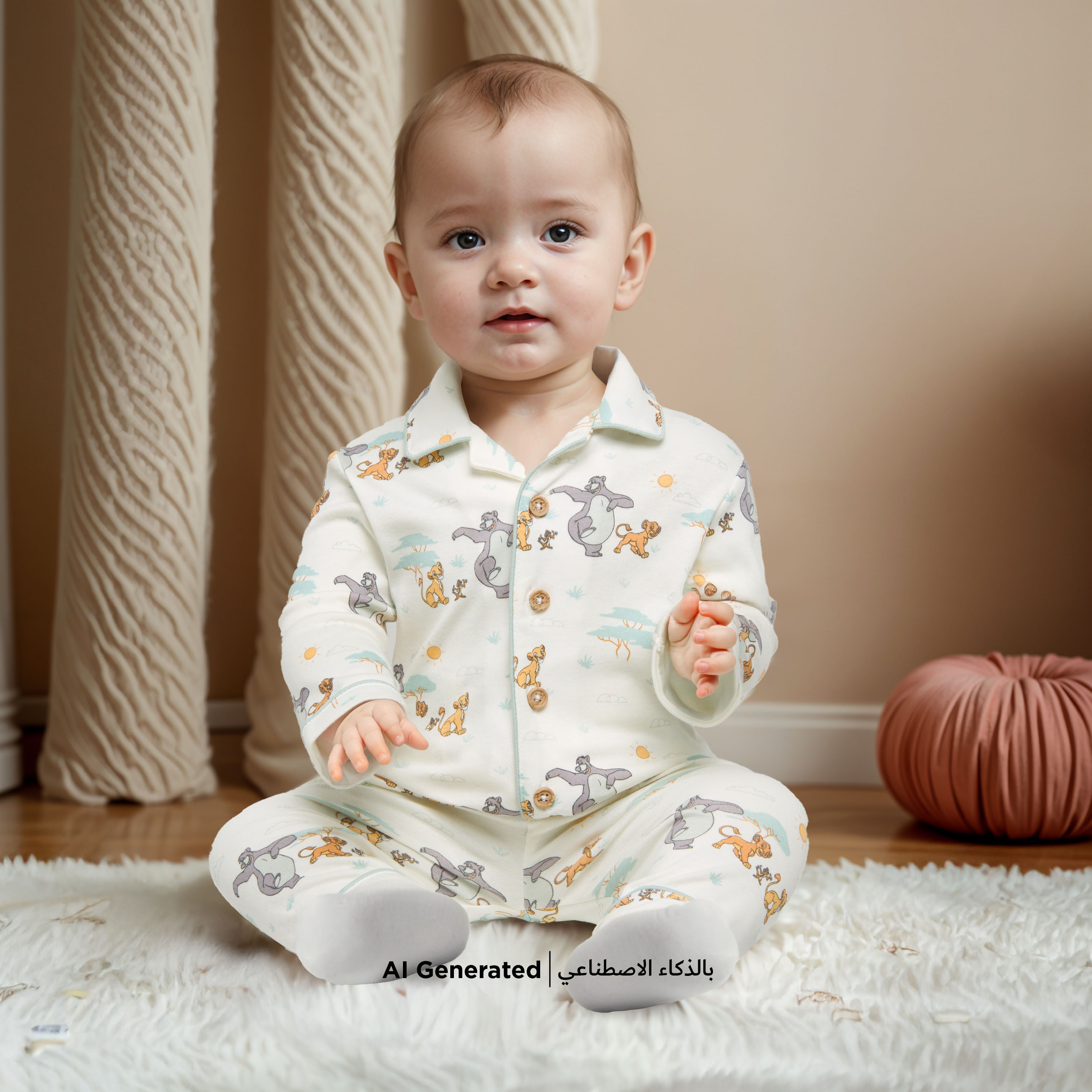 Disney Lion King Print Shirt and Pyjama Set-baby-boys-clothing-nightwear-pyjamasets-image-6