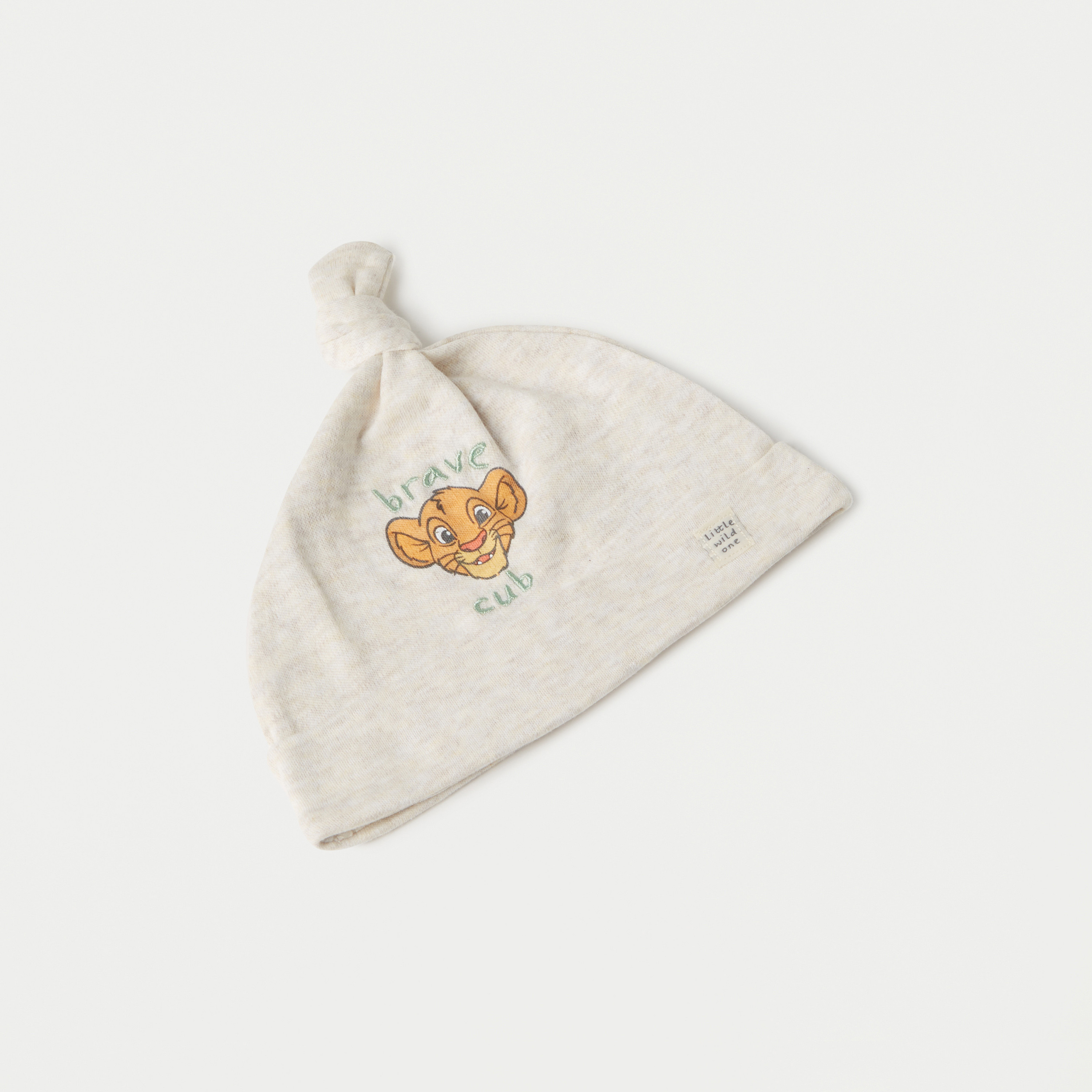 Disney Simba Print Beanie Cap with Knot Detail-baby-boys-accessories-caps-image-2