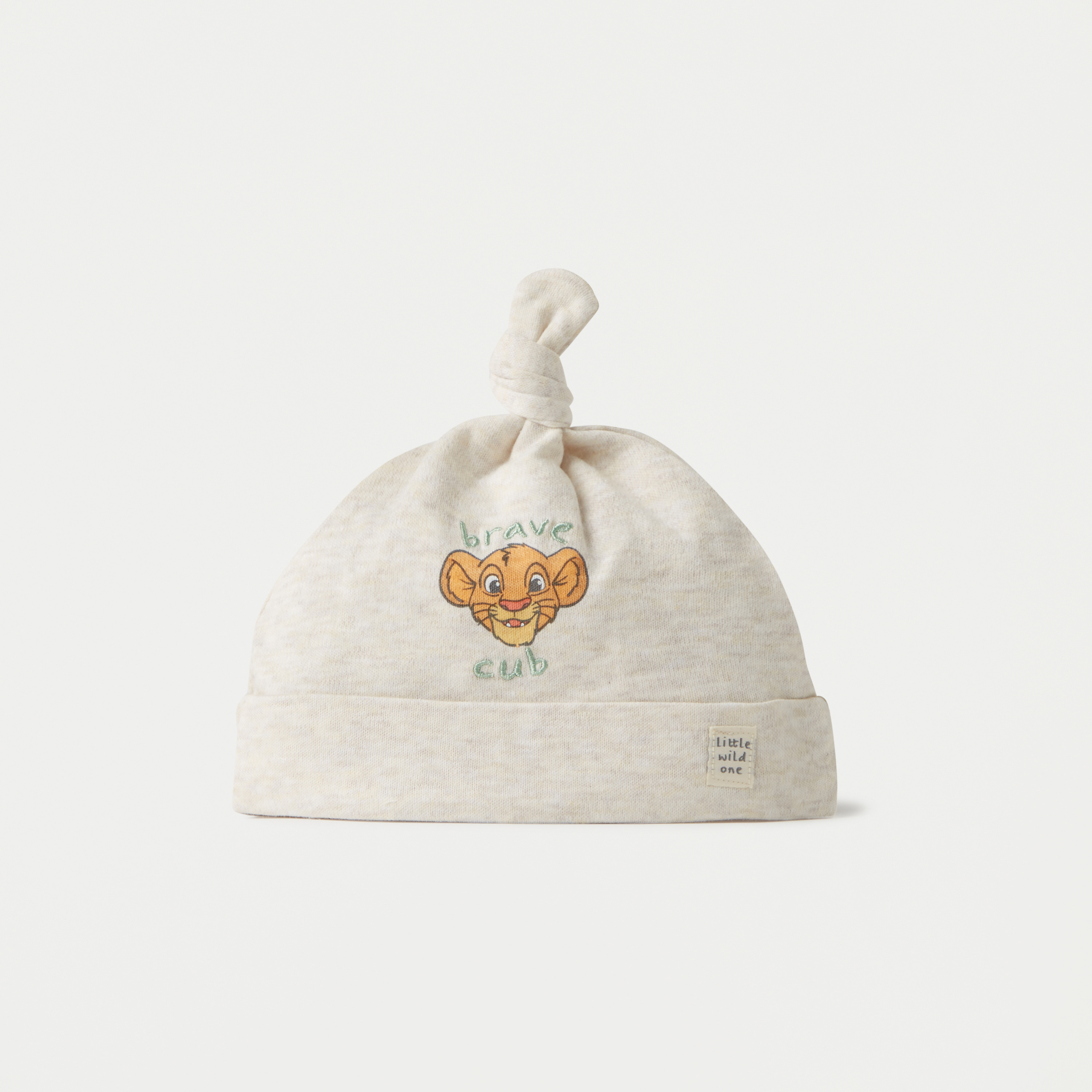Disney Simba Print Beanie Cap with Knot Detail-baby-boys-accessories-caps-image-4
