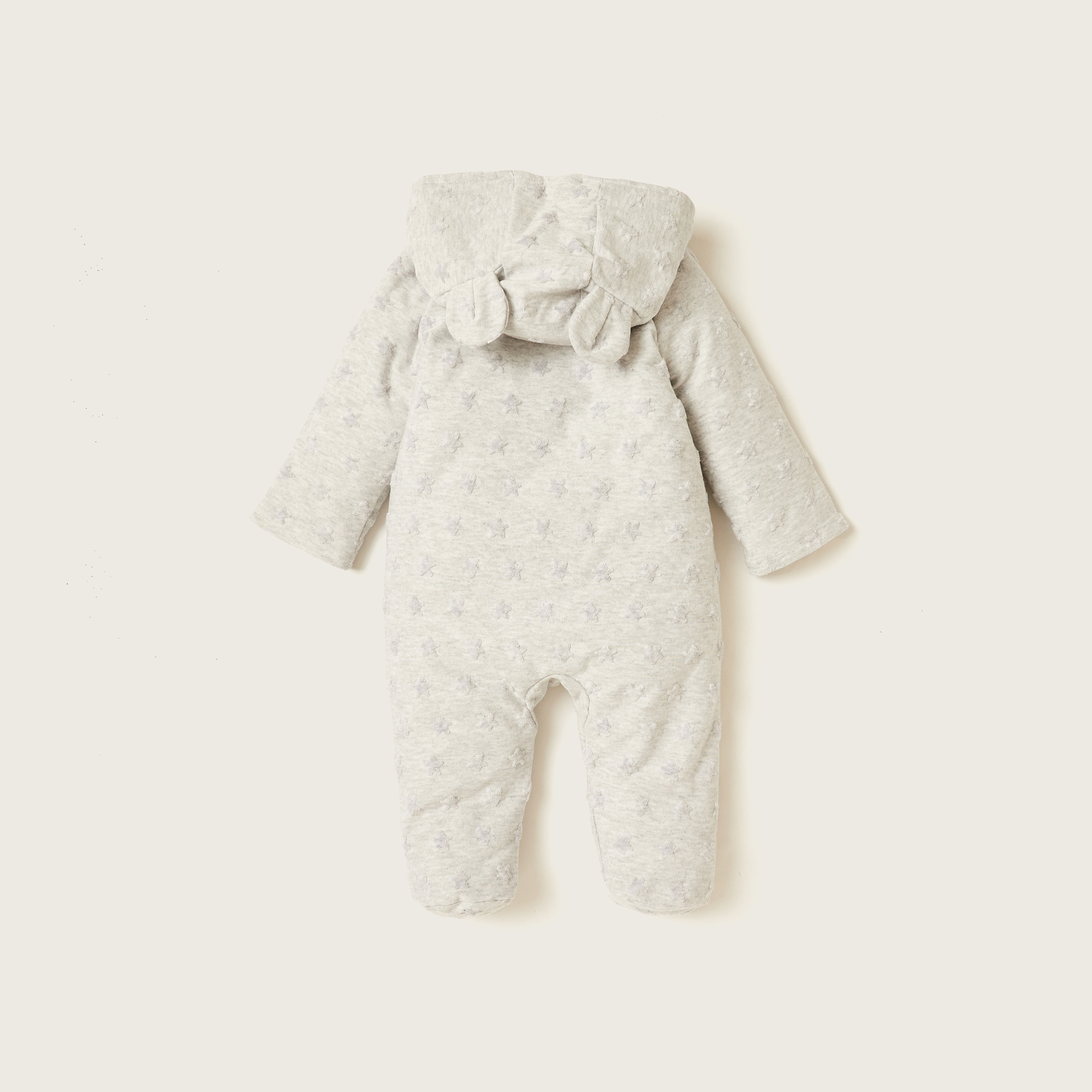 Juniors Self Design Zippered Sleepsuit with Long Sleeves and Hood-baby-boys-clothing-nightwear-sleepsuits-image-3