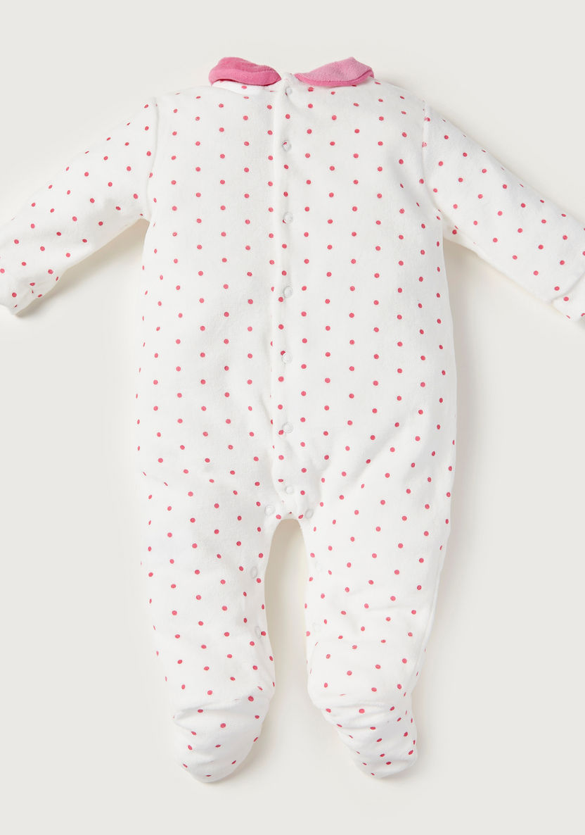 Disney Minnie Mouse Embroidered Closed Feet Sleepsuit with Cap-Sleepsuits-image-3
