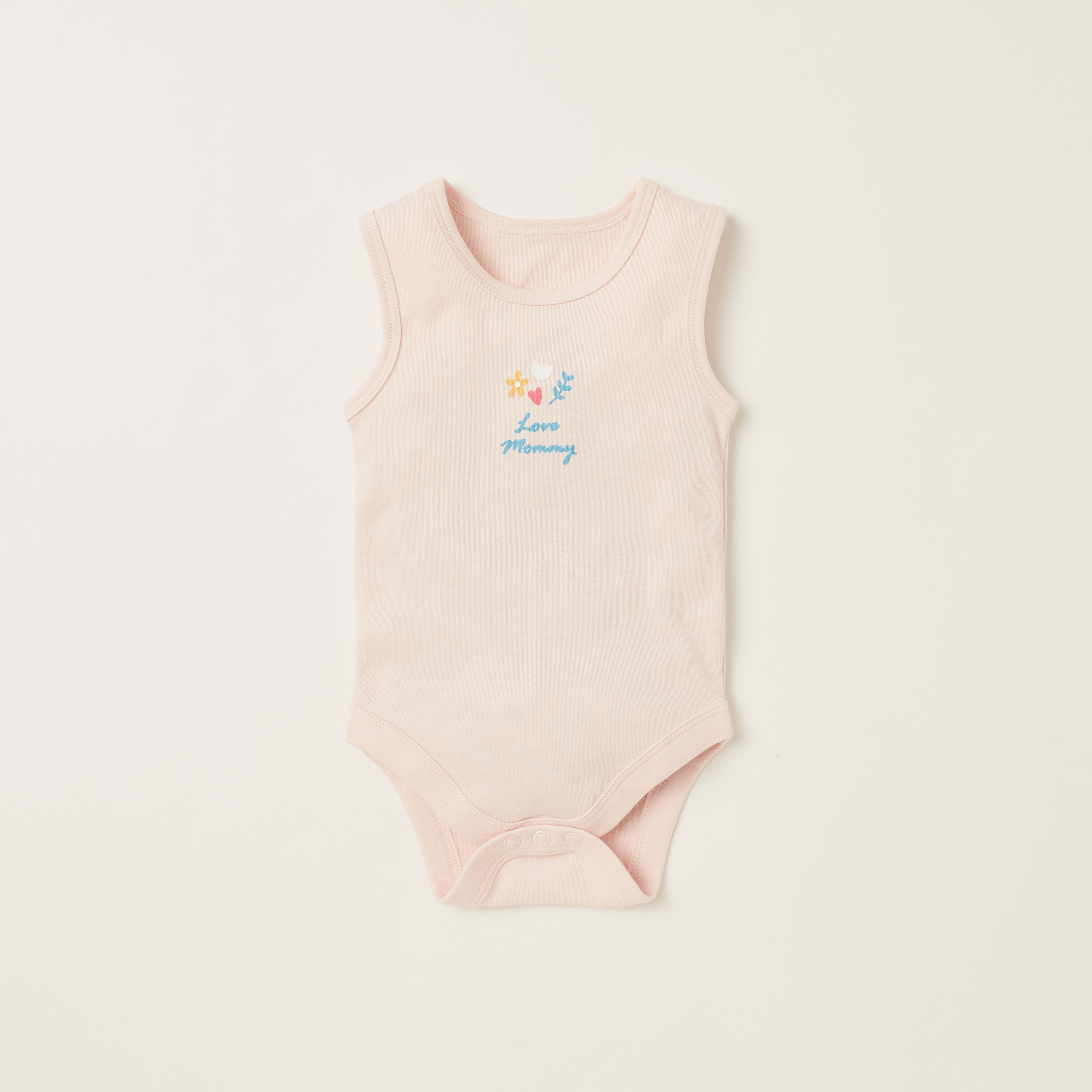 Juniors Printed Sleeveless Bodysuit - Set of 7-baby-girls-clothing-bodysuits-image-4