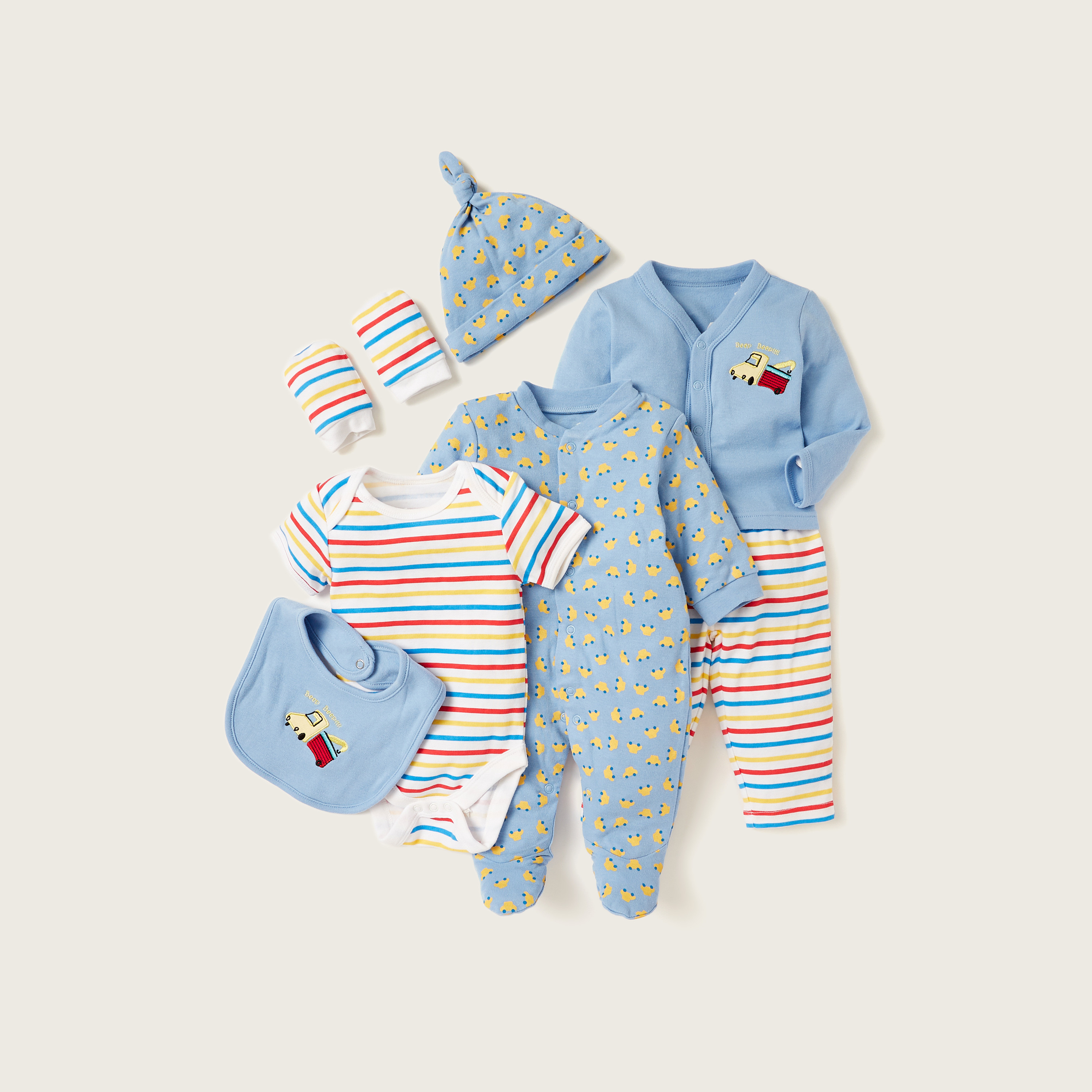 طقم ملابس 7 قطع بطبعات من جونيورز-baby-boys-clothing-setsandcoords-image-1