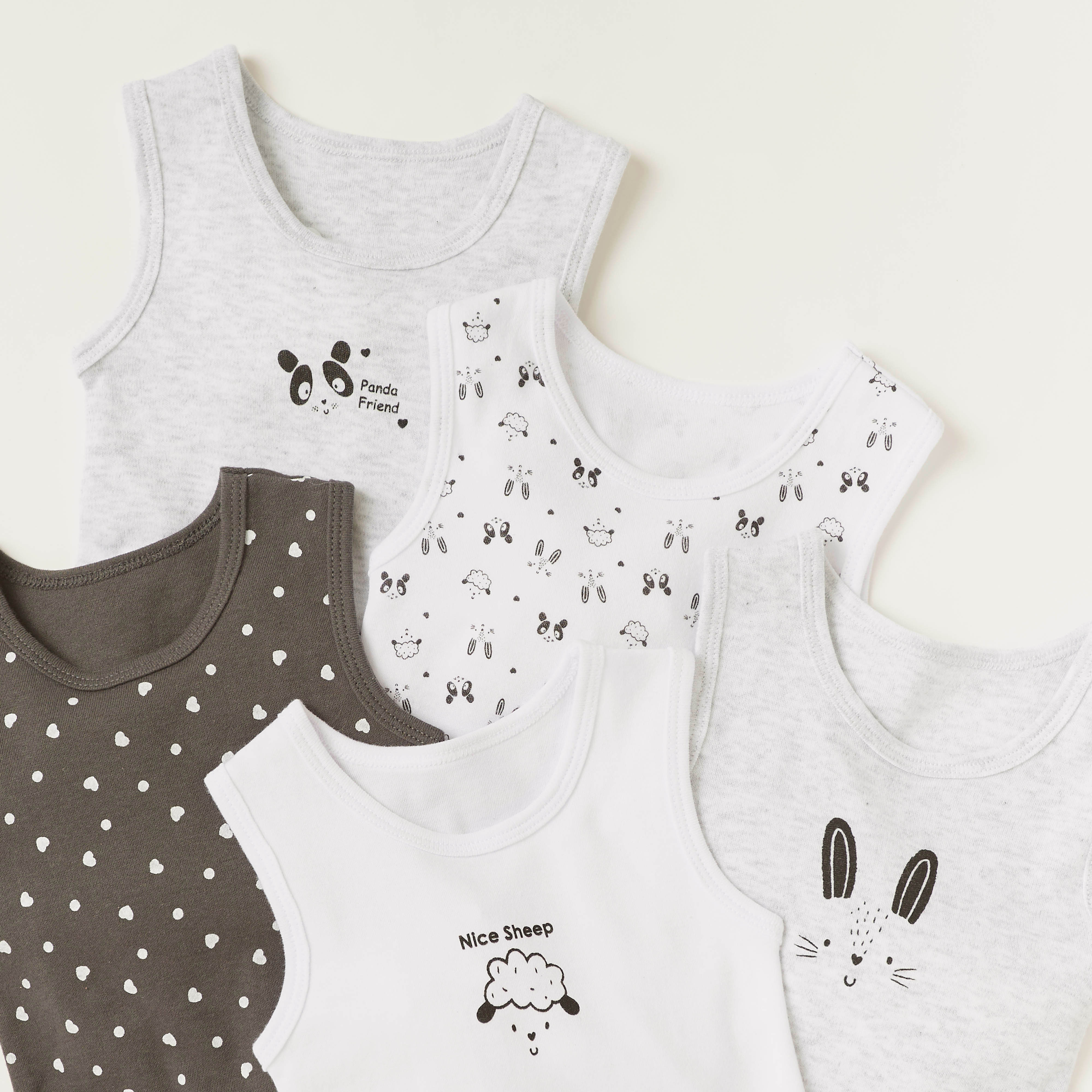 Juniors Printed Bodysuit with Snap Button Closure - Set of 7-baby-boys-clothing-multipacks-image-2