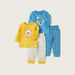 Juniors Printed Round Neck T-shirt with Full Length Pyjama - Set of 2-Multipacks-thumbnail-0