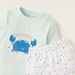 Juniors 4-Piece Printed T-shirt and Pyjama Set-Pyjama Sets-thumbnail-2
