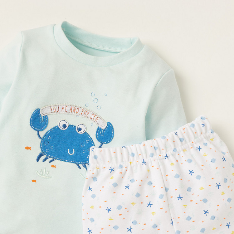 Juniors 4-Piece Printed T-shirt and Pyjama Set