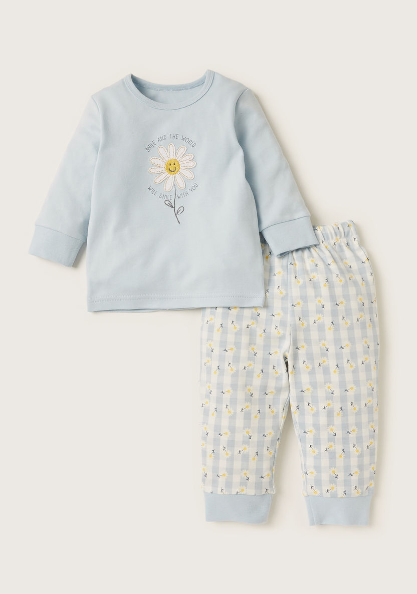 Juniors 4-Piece Printed T-shirt and Pyjama Set-Pyjama Sets-image-1