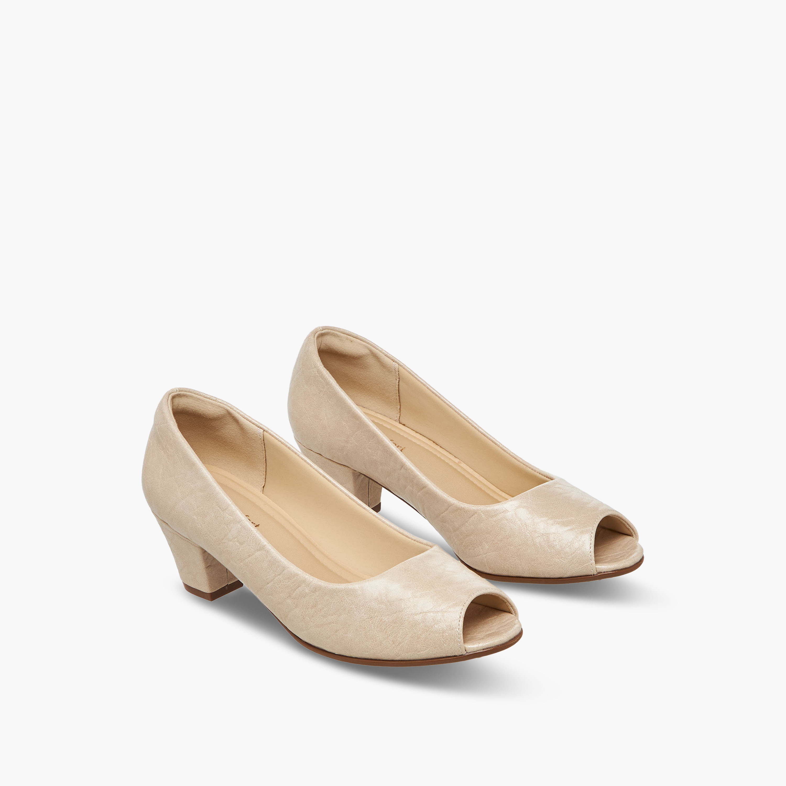 Le Confort Women Textured Slip-On Block Heel Shoes-women-shoes-heels-image-1