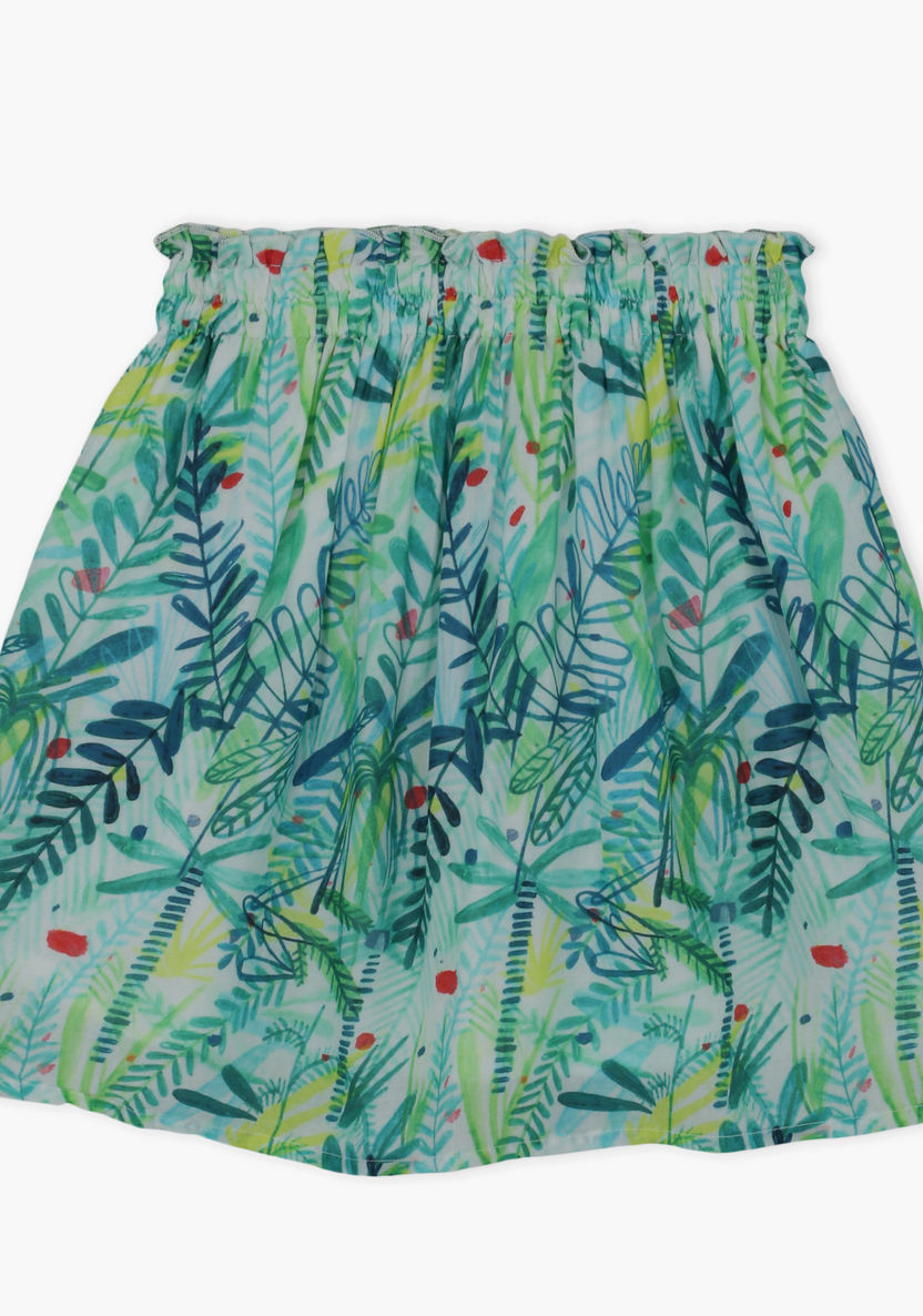 Juniors Printed Skirt with Elasticised Waistband-Skirts-image-0