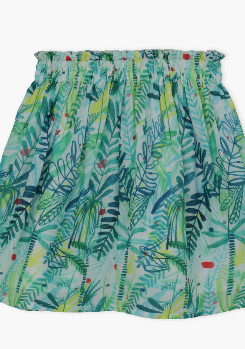 Juniors Printed Skirt with Elasticised Waistband-Skirts-image-1