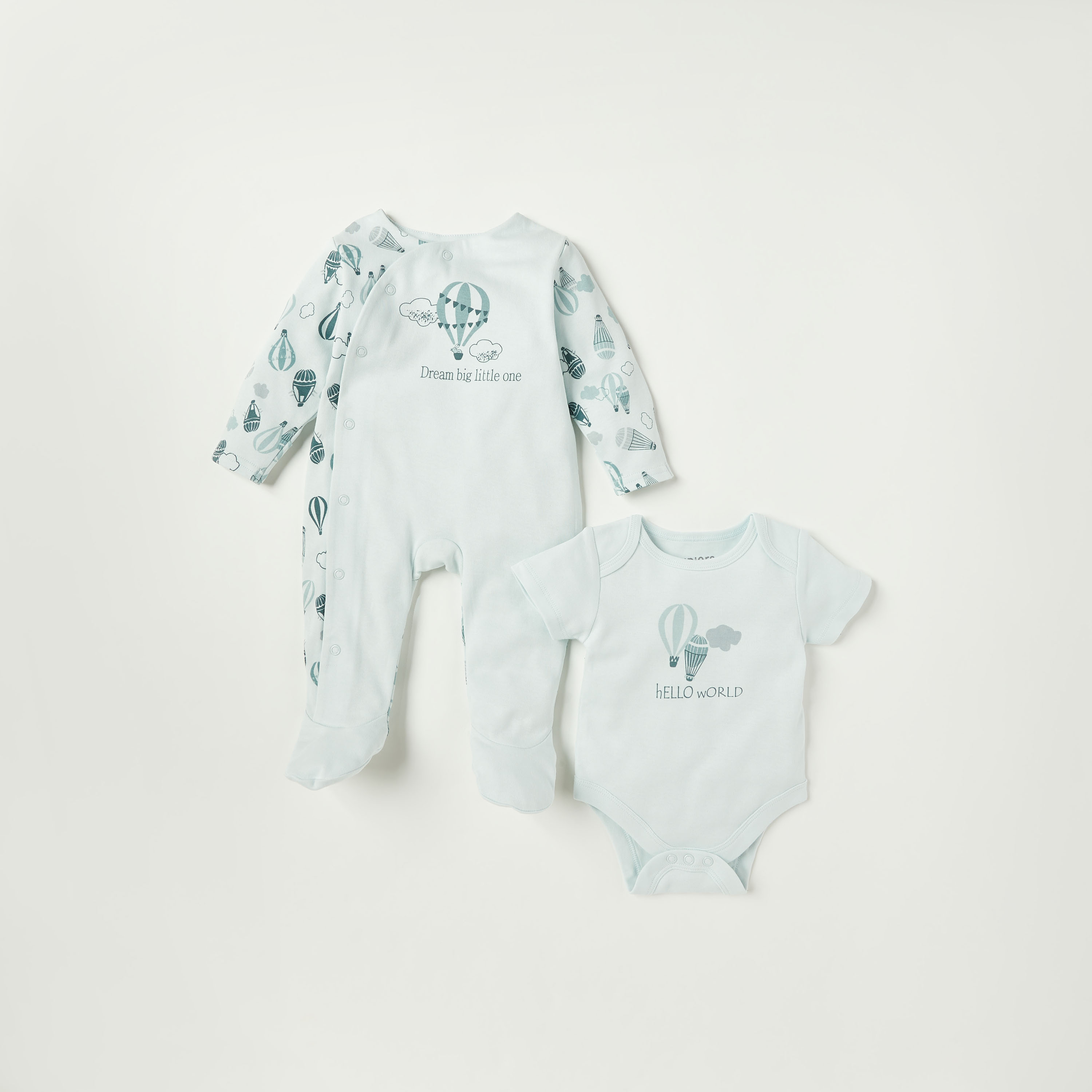 طقم هدايا ملابس بطبعات بالون الهواء الساخن 7 قطع من جونيورز-baby-boys-clothing-multipacks-image-2