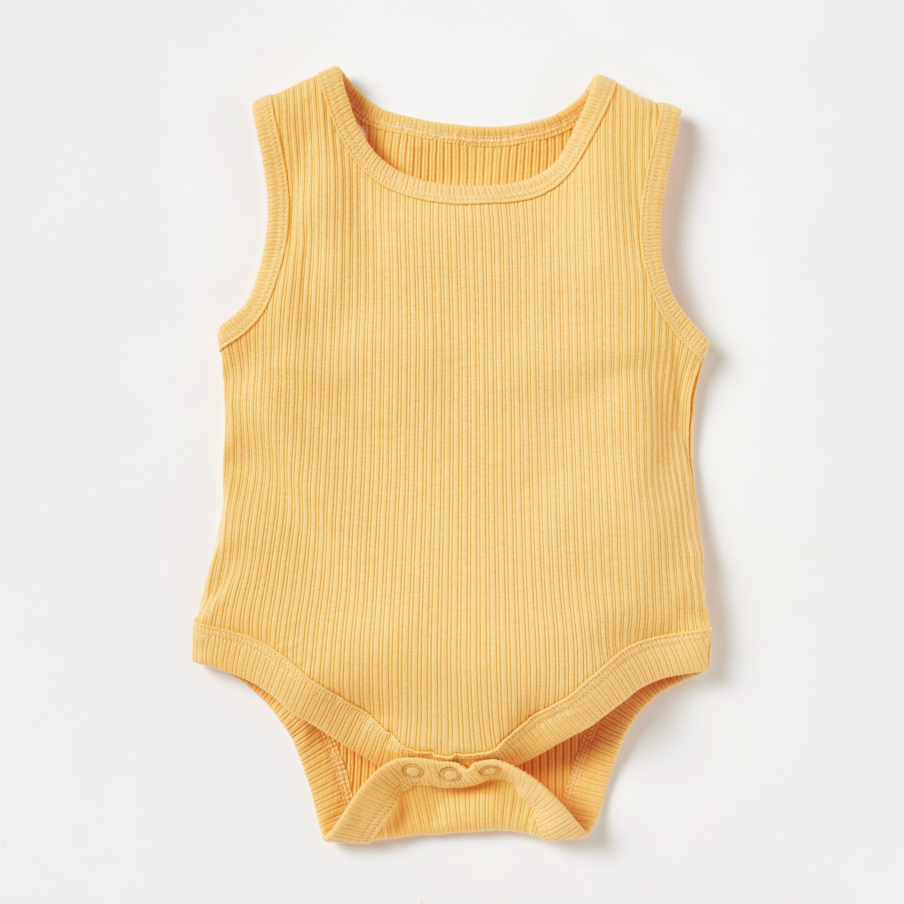 Juniors Ribbed Sleeveless Cotton Bodysuit - Set of 5-baby-boys-clothing-bodysuits-image-2