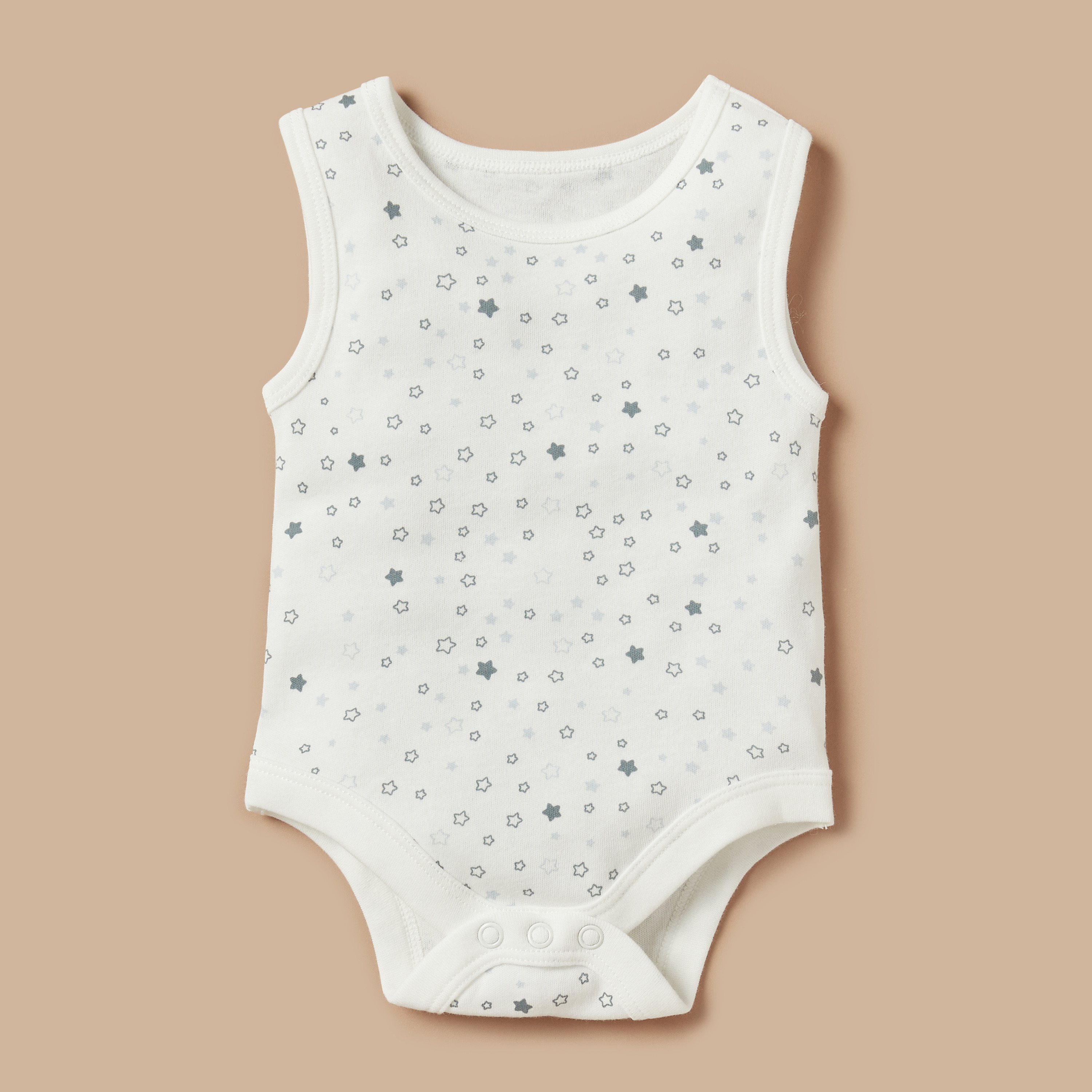 Juniors Assorted Sleeveless Cotton Bodysuit - Set of 5-baby-boys-clothing-bodysuits-image-2