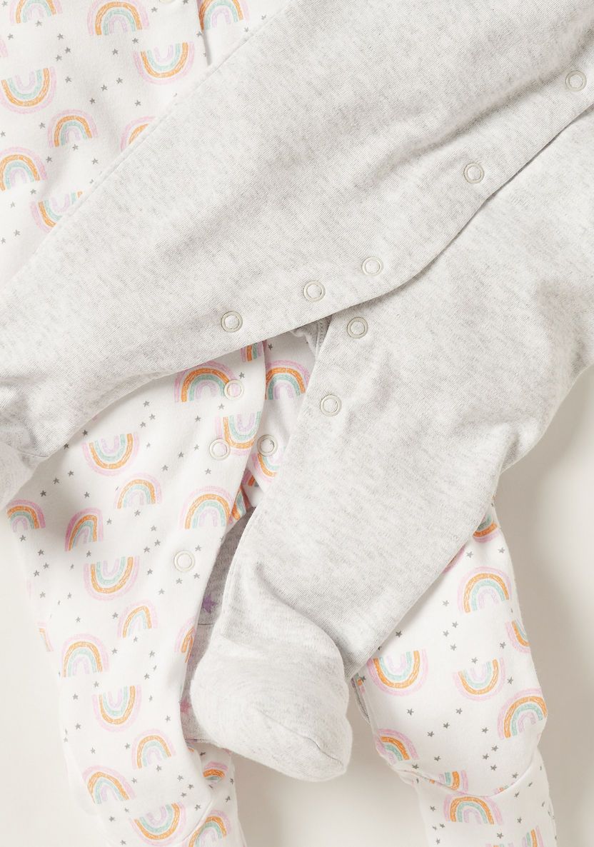 Juniors Printed Closed Feet Sleepsuit - Set of 3-Sleepsuits-image-2