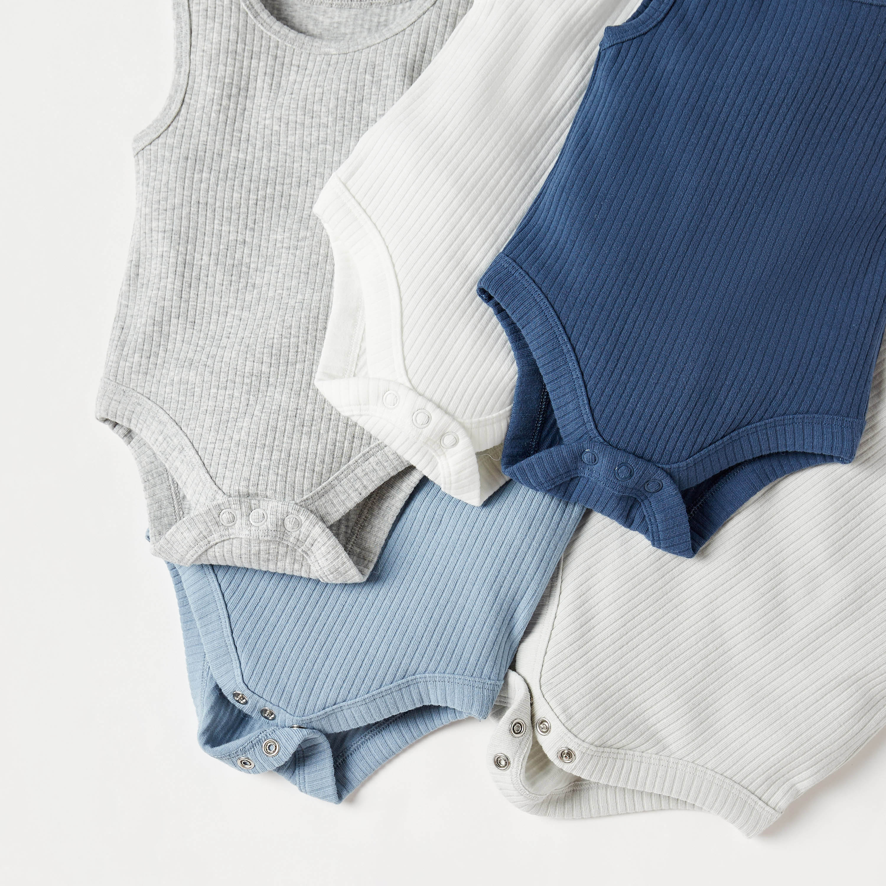 Juniors Ribbed Sleeveless Bodysuit - Set of 5-baby-boys-clothing-multipacks-image-4