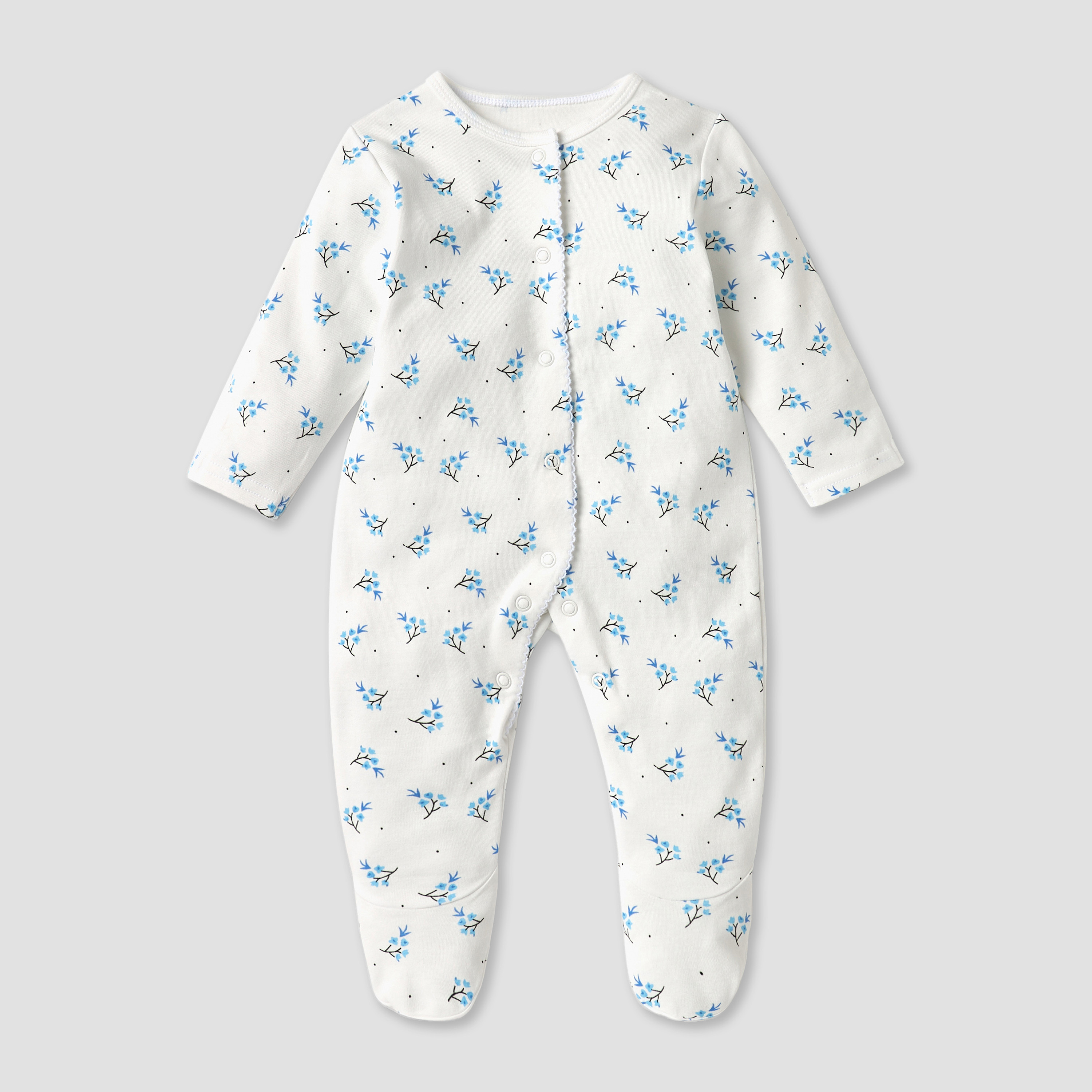 Juniors Printed Closed Feet Sleepsuit - Set of 3-baby-girls-clothing-nightwear-sleepsuits-image-3
