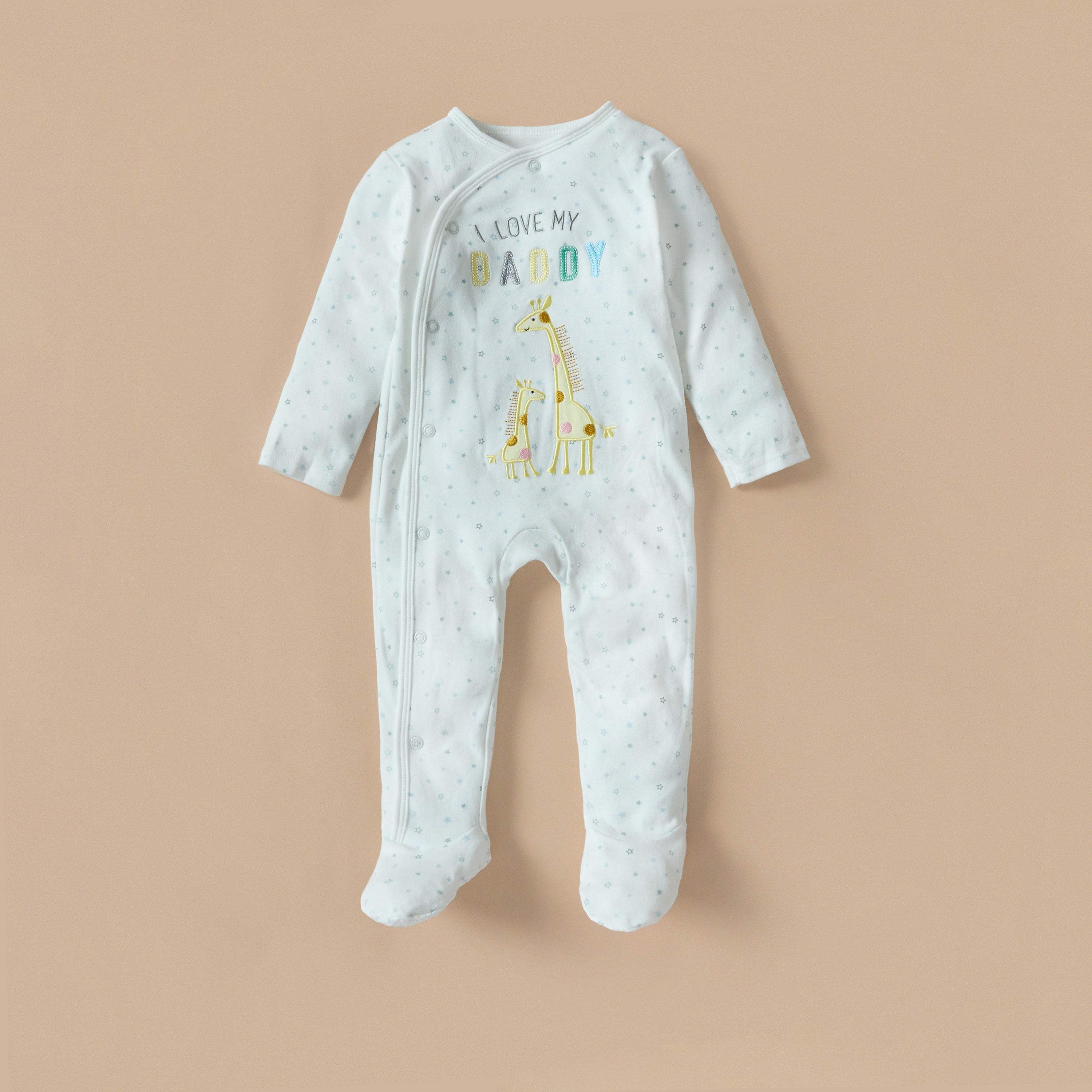 بدلة نوم بأقدام مغلقة وتطريزات وتفاصيل زخارف من جونيورز - طقم من 3 قطع-baby-boys-clothing-nightwear-sleepsuits-image-3