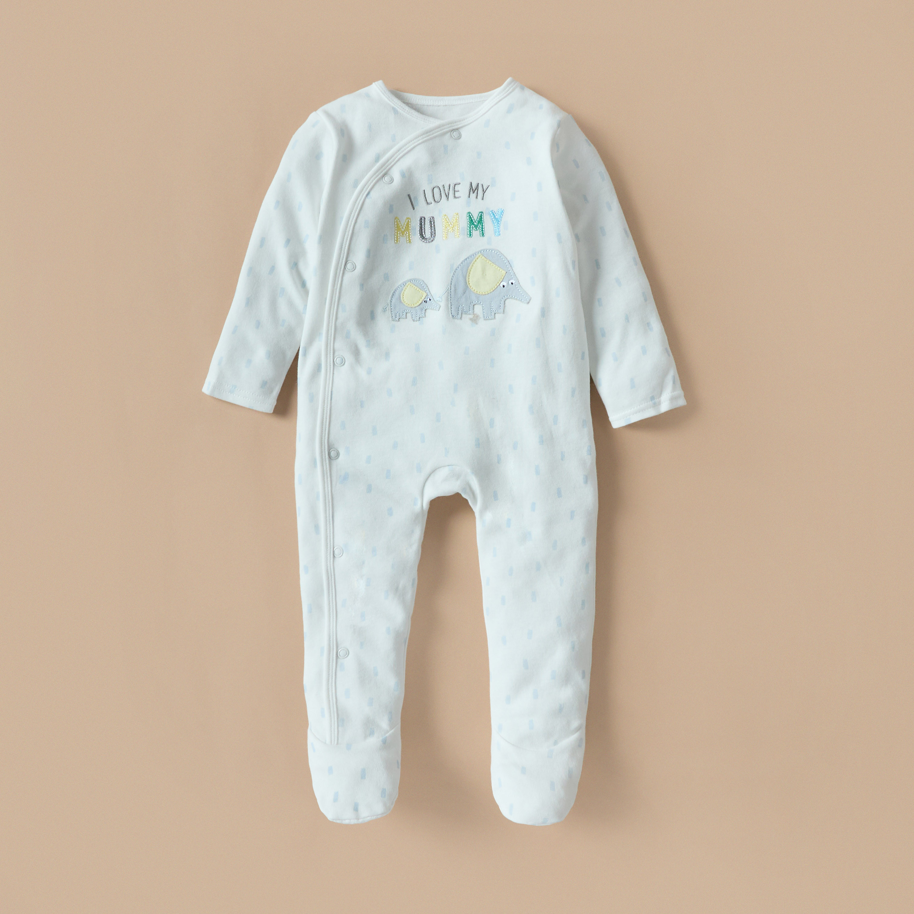 بدلة نوم بأقدام مغلقة وتطريزات وتفاصيل زخارف من جونيورز - طقم من 3 قطع-baby-boys-clothing-nightwear-sleepsuits-image-4